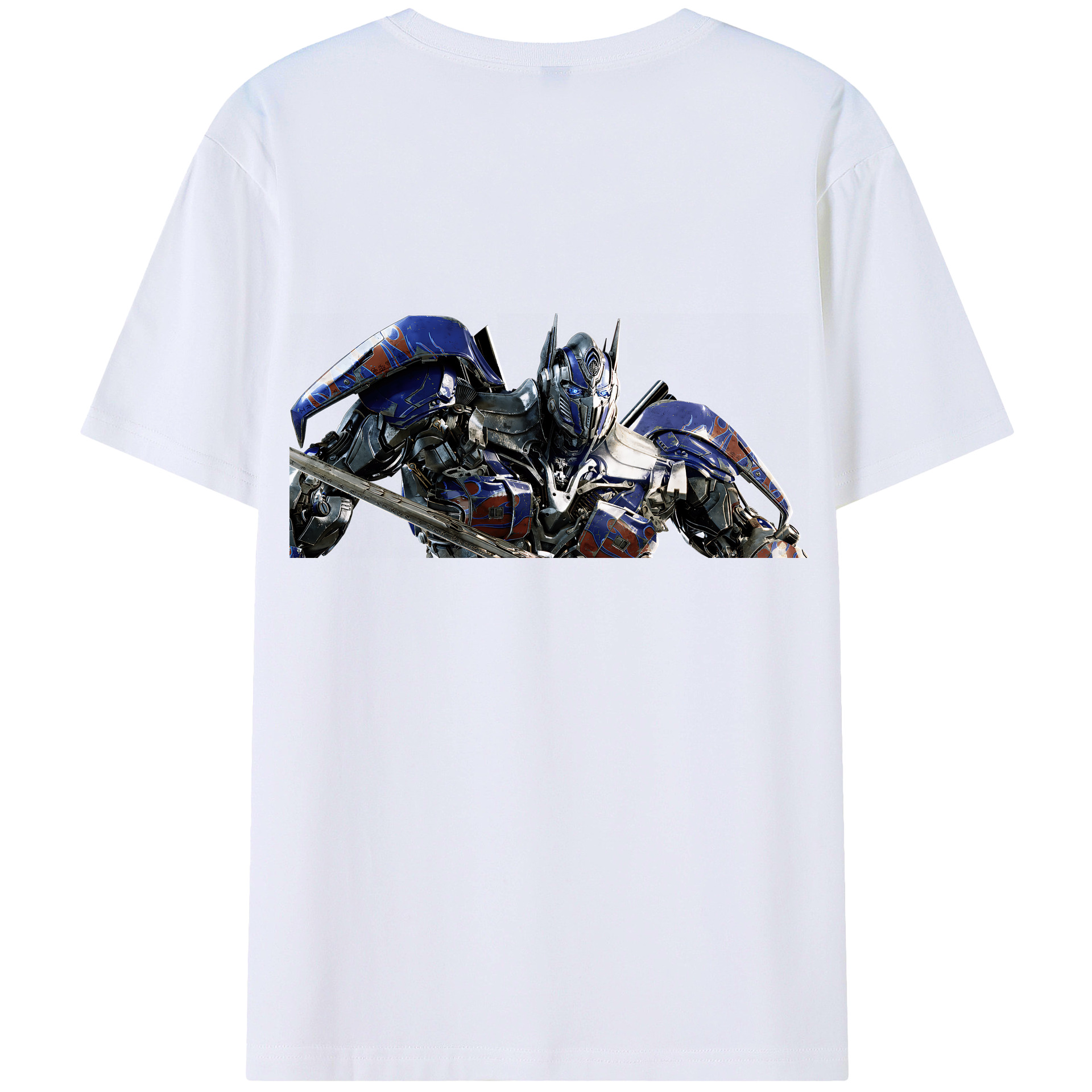 （画像用） Transformers トランスフォーマー 綿100％ メンズ半袖Tシャツ（バックプリント） 通気性