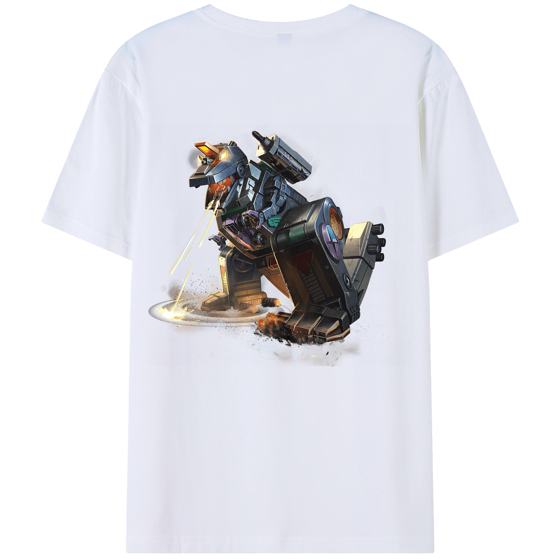 （画像用） Transformers トランスフォーマー 綿100％ メンズ半袖Tシャツ（バックプリント） 通気性