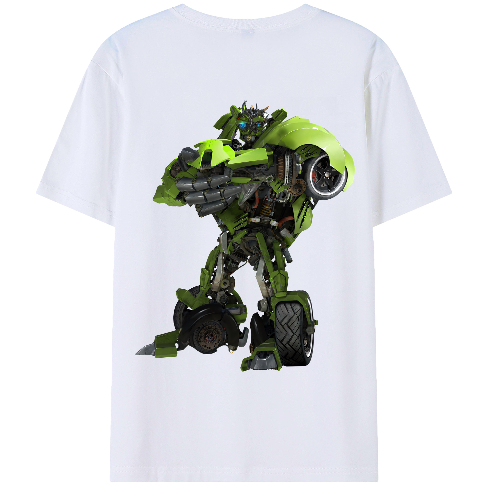 （画像用） Transformers トランスフォーマー 綿100％ メンズ半袖Tシャツ（バックプリント） 通気性