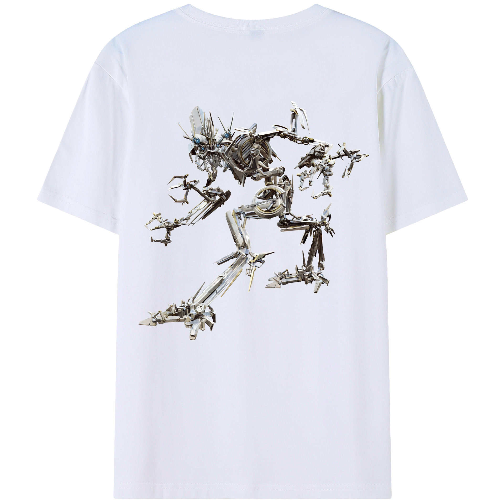 （画像用） Transformers トランスフォーマー 綿100％ メンズ半袖Tシャツ（バックプリント） 通気性