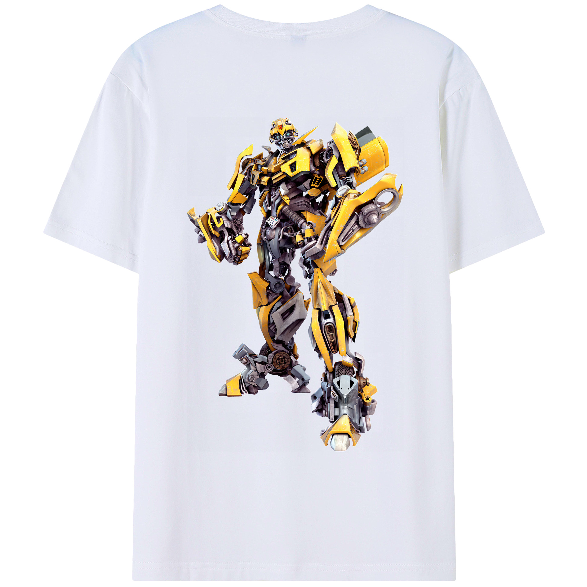 （画像用） Transformers トランスフォーマー 綿100％ メンズ半袖Tシャツ（バックプリント） 通気性