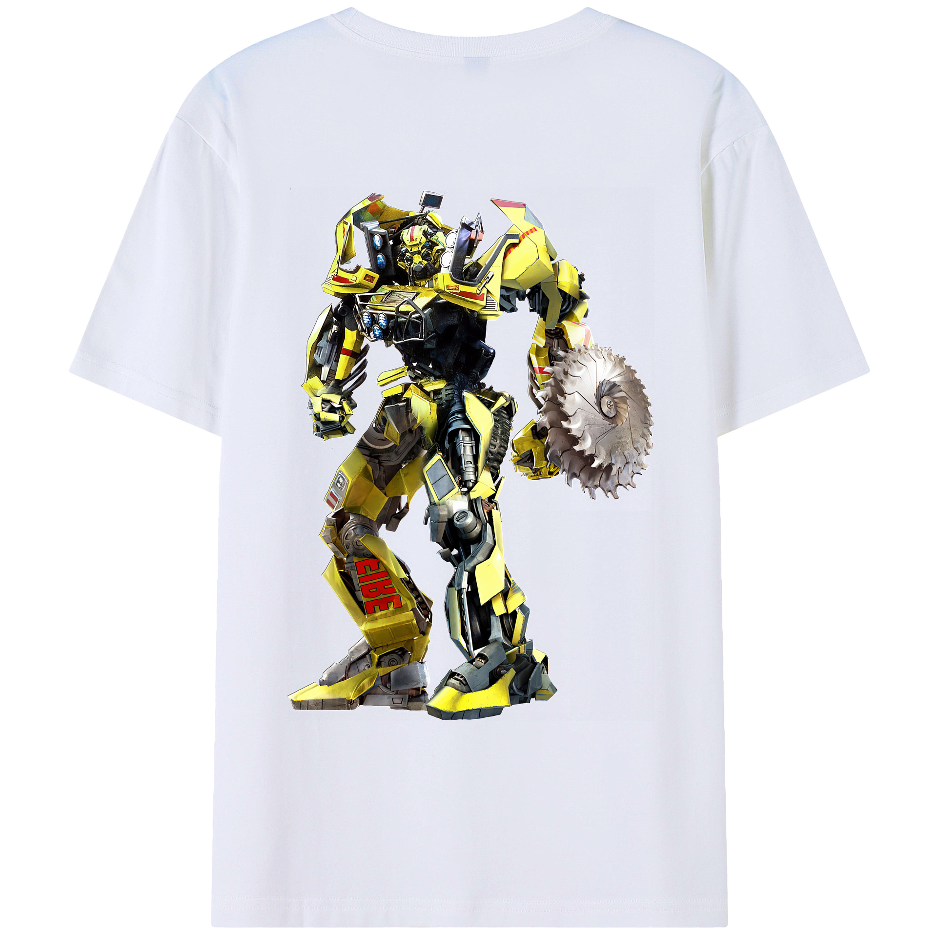 （画像用） Transformers トランスフォーマー 綿100％ メンズ半袖Tシャツ（バックプリント） 通気性