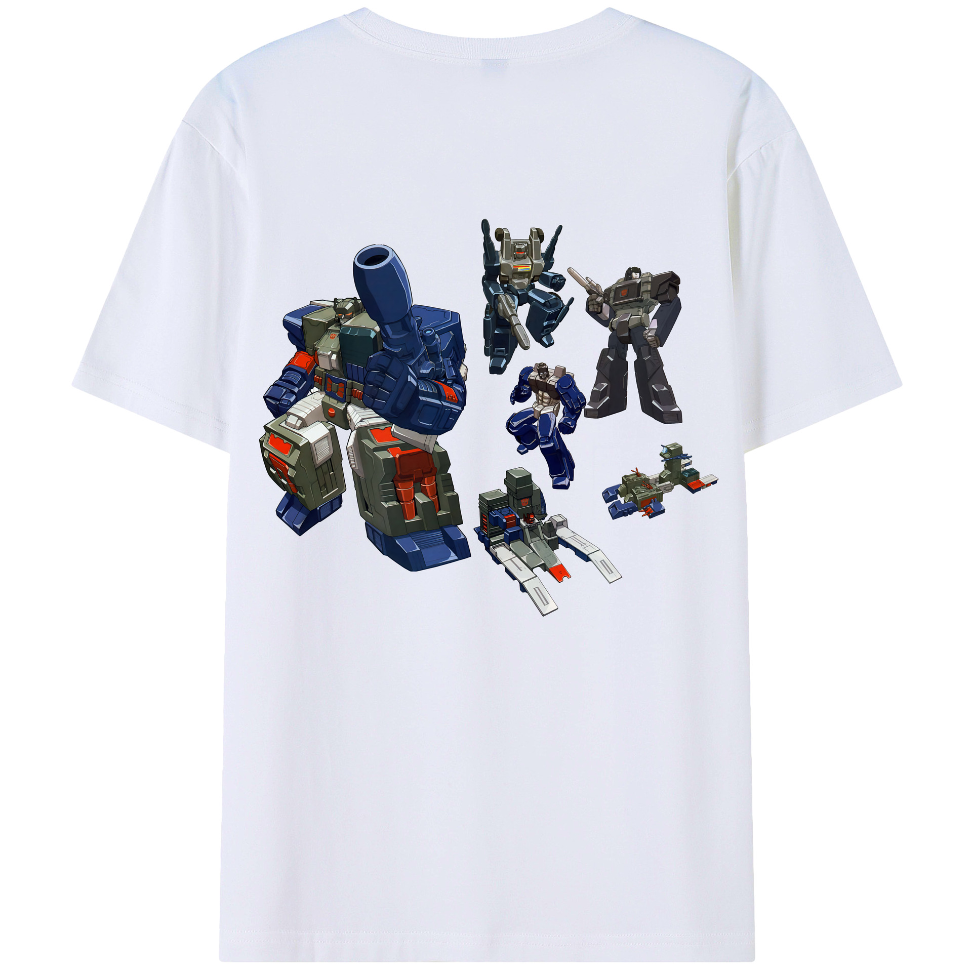 （画像用） Transformers トランスフォーマー 綿100％ メンズ半袖Tシャツ（バックプリント） 通気性