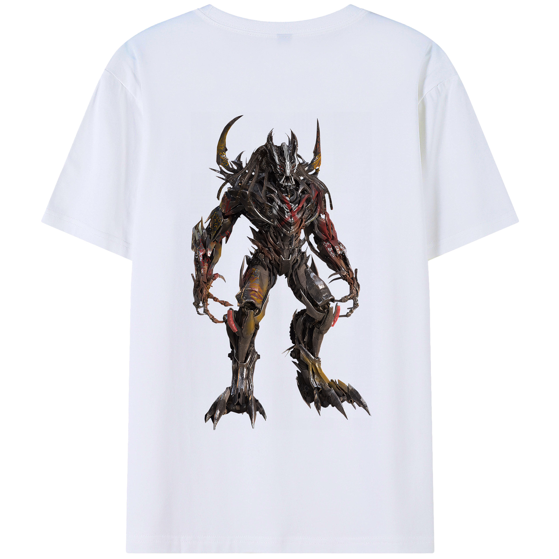 （画像用） Transformers トランスフォーマー 綿100％ メンズ半袖Tシャツ（バックプリント） 通気性