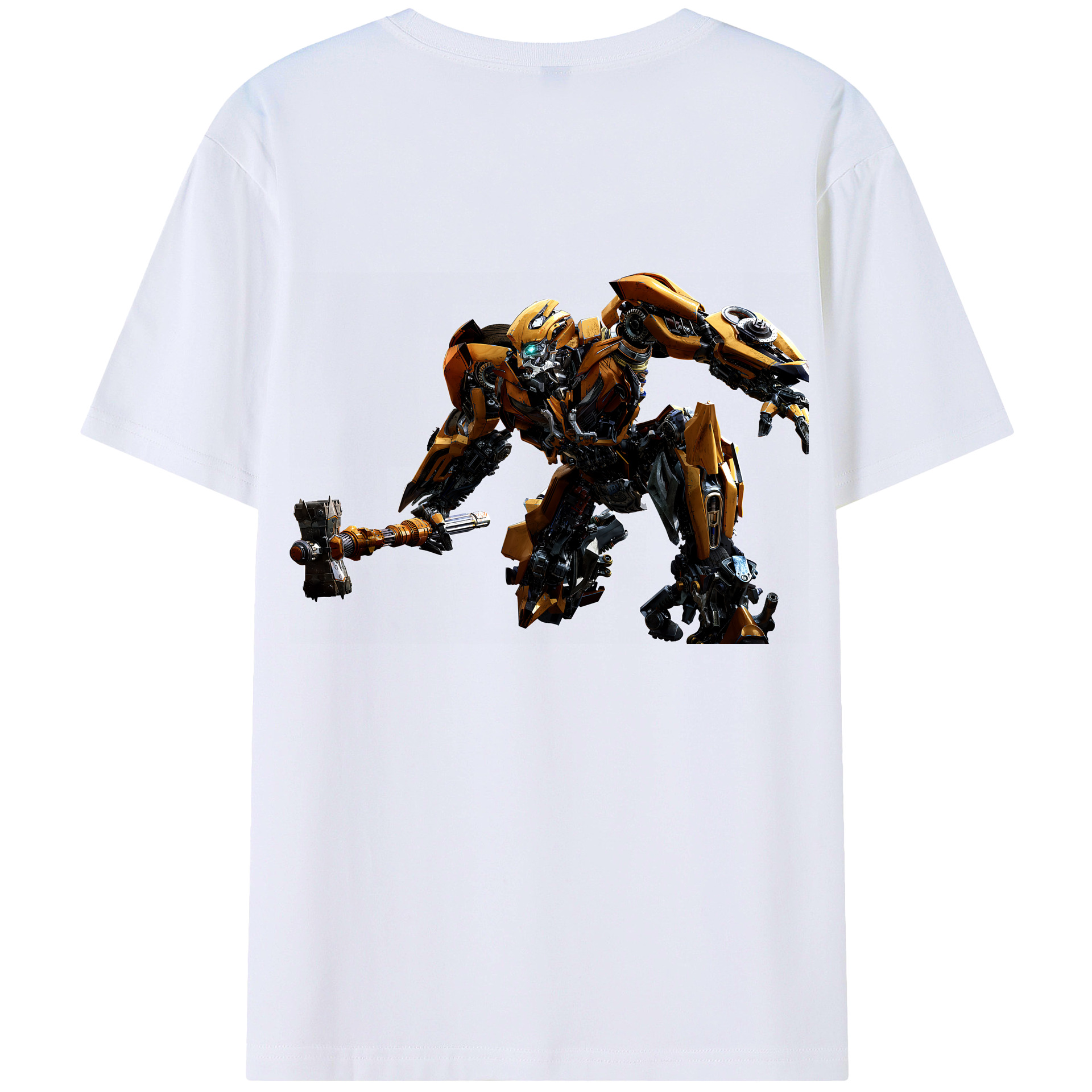 （画像用） Transformers トランスフォーマー 綿100％ メンズ半袖Tシャツ（バックプリント） 通気性