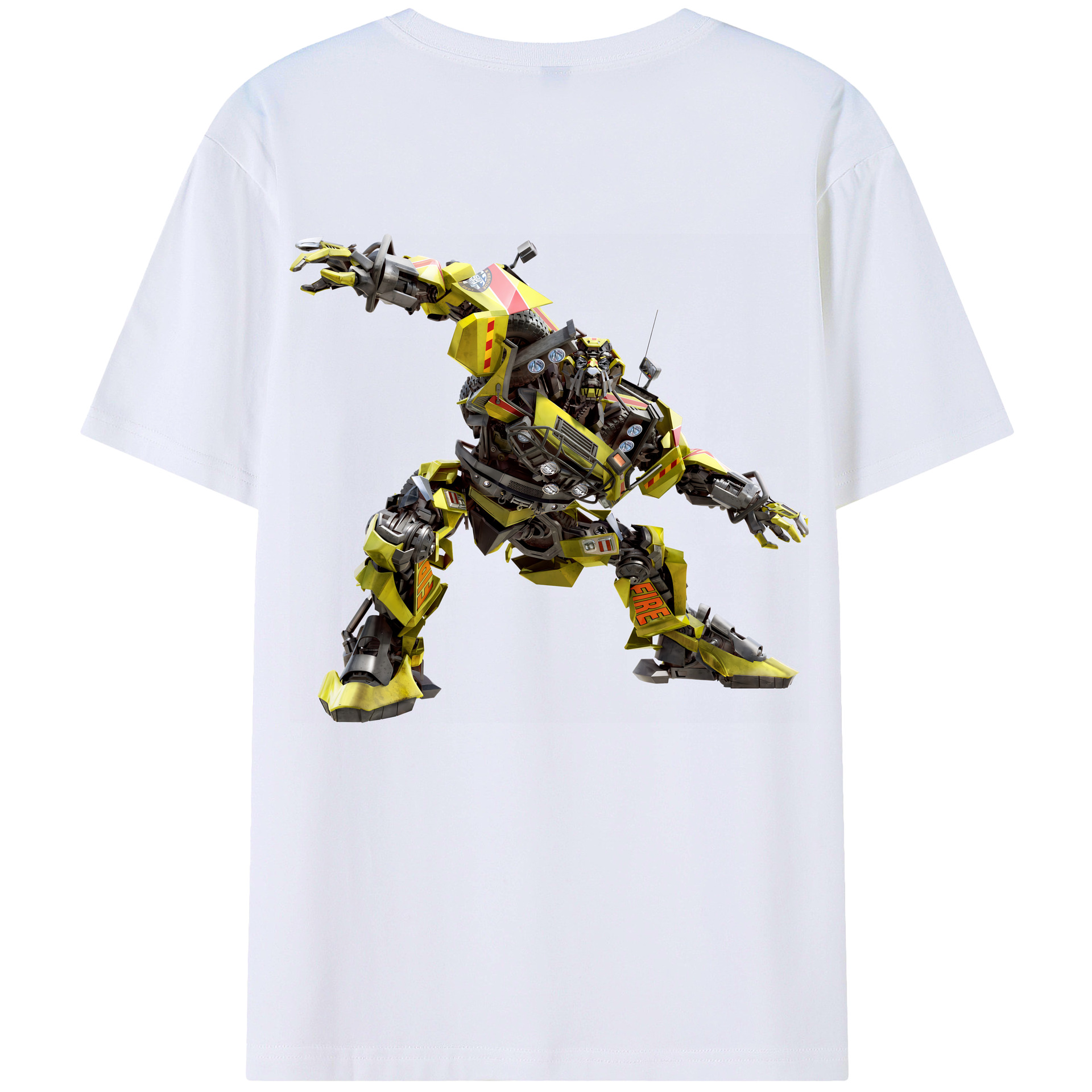 （画像用） Transformers トランスフォーマー 綿100％ メンズ半袖Tシャツ（バックプリント） 通気性