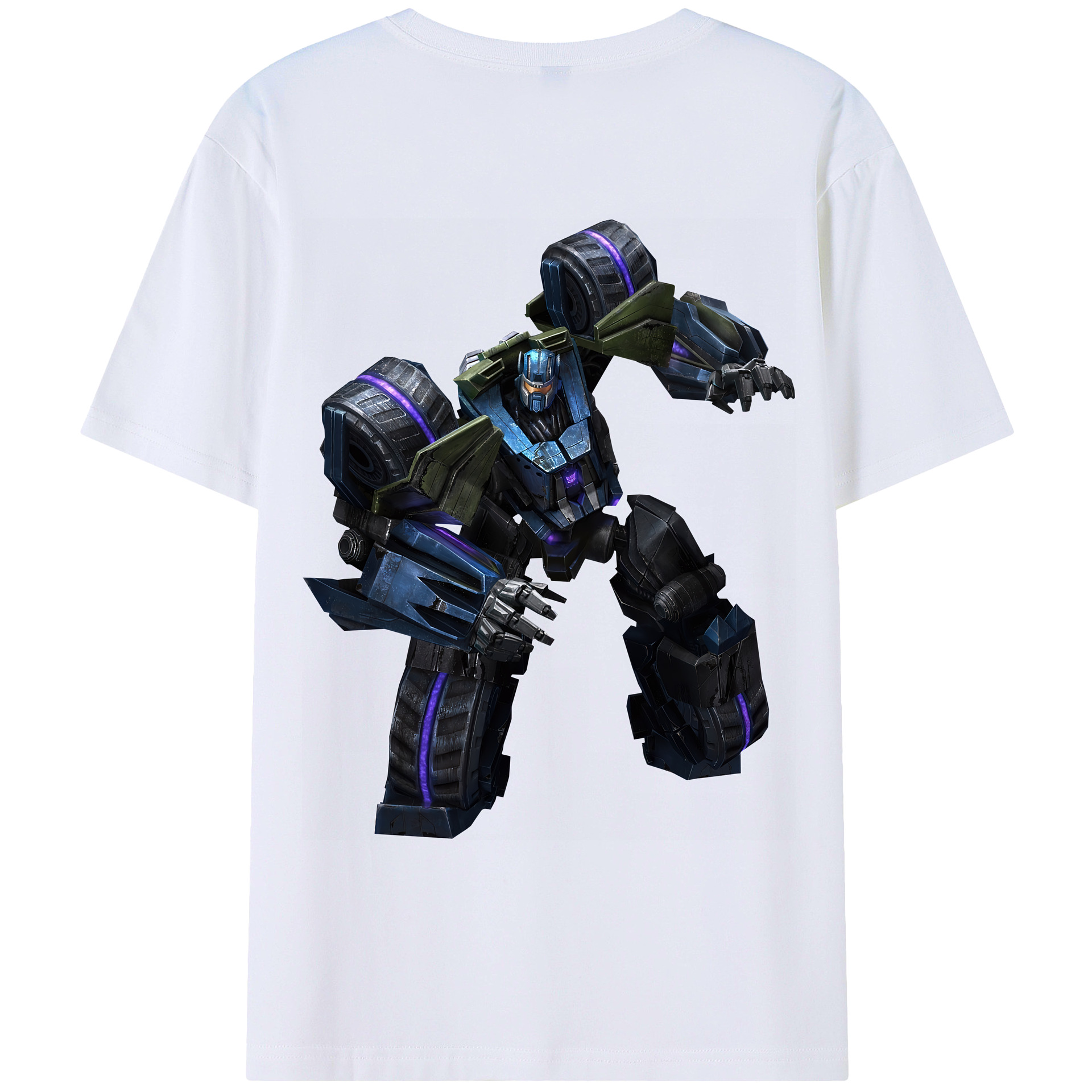 （画像用） Transformers トランスフォーマー 綿100％ メンズ半袖Tシャツ（バックプリント） 通気性