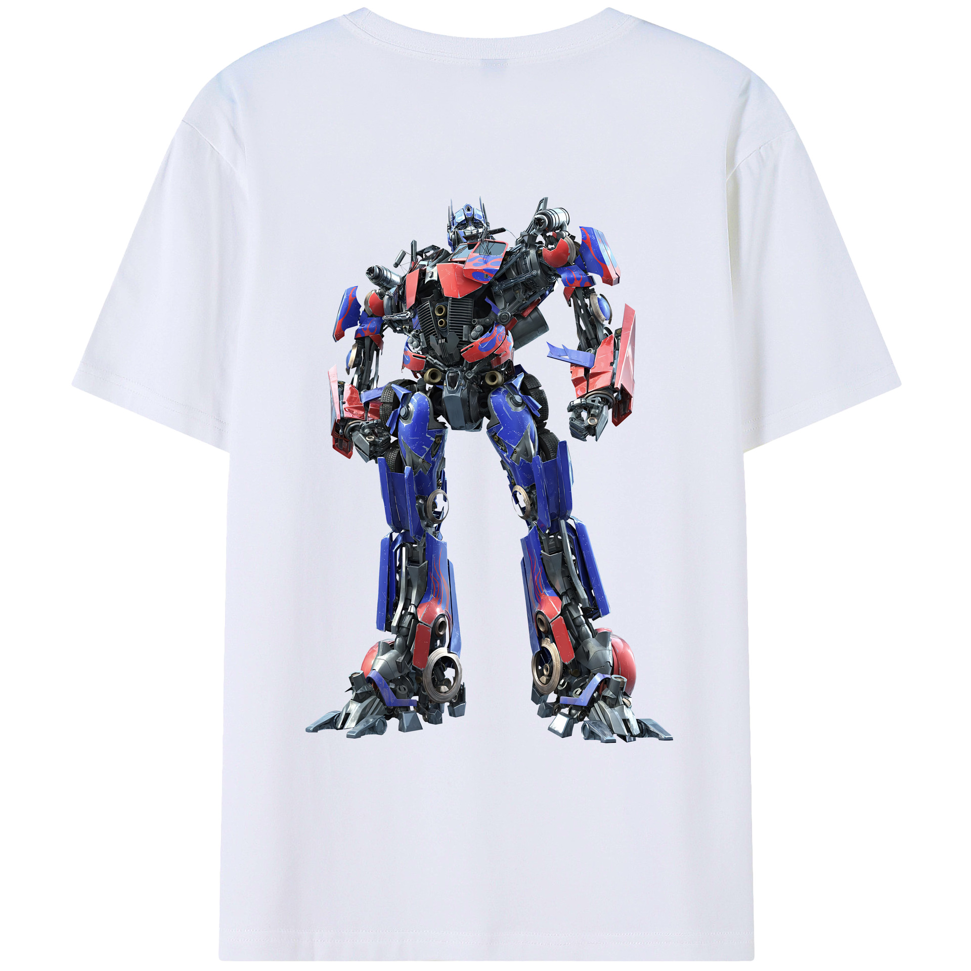 （画像用） Transformers トランスフォーマー 綿100％ メンズ半袖Tシャツ（バックプリント） 通気性