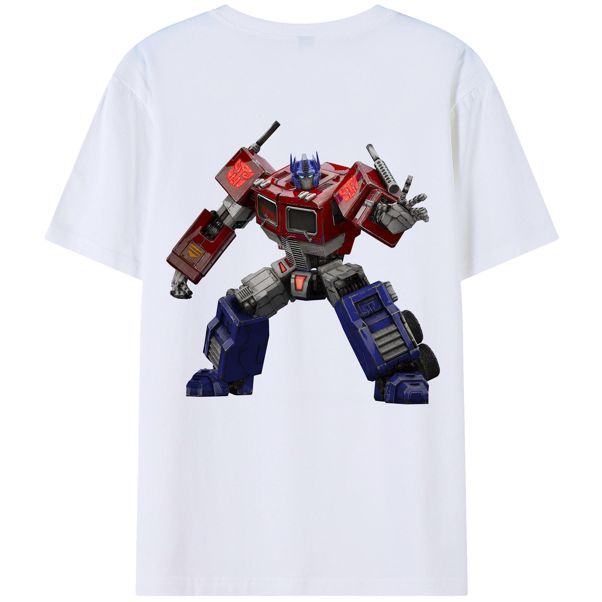 （画像用） Transformers トランスフォーマー 綿100％ メンズ半袖Tシャツ（バックプリント） 通気性