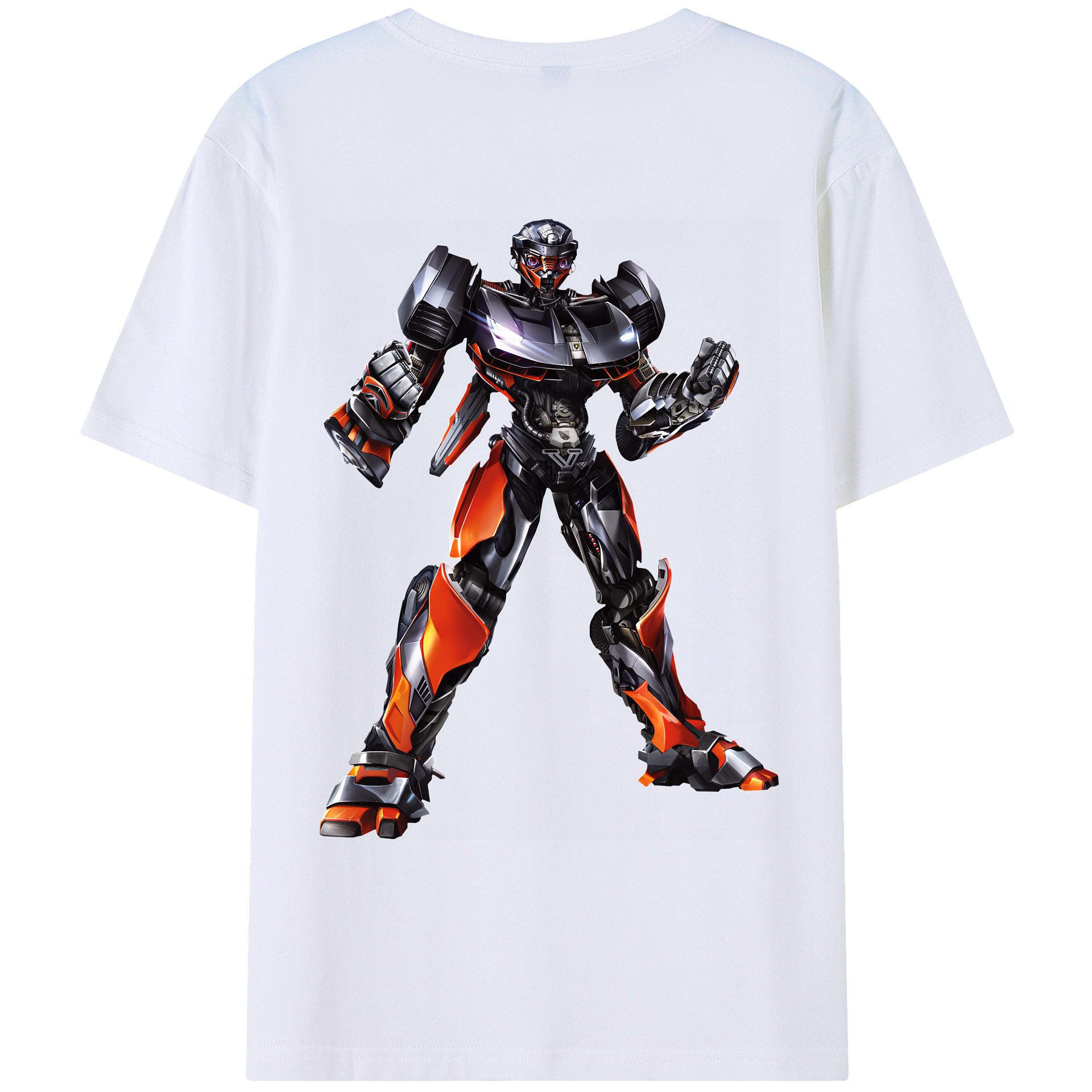 （画像用） Transformers トランスフォーマー 綿100％ メンズ半袖Tシャツ（バックプリント） 通気性