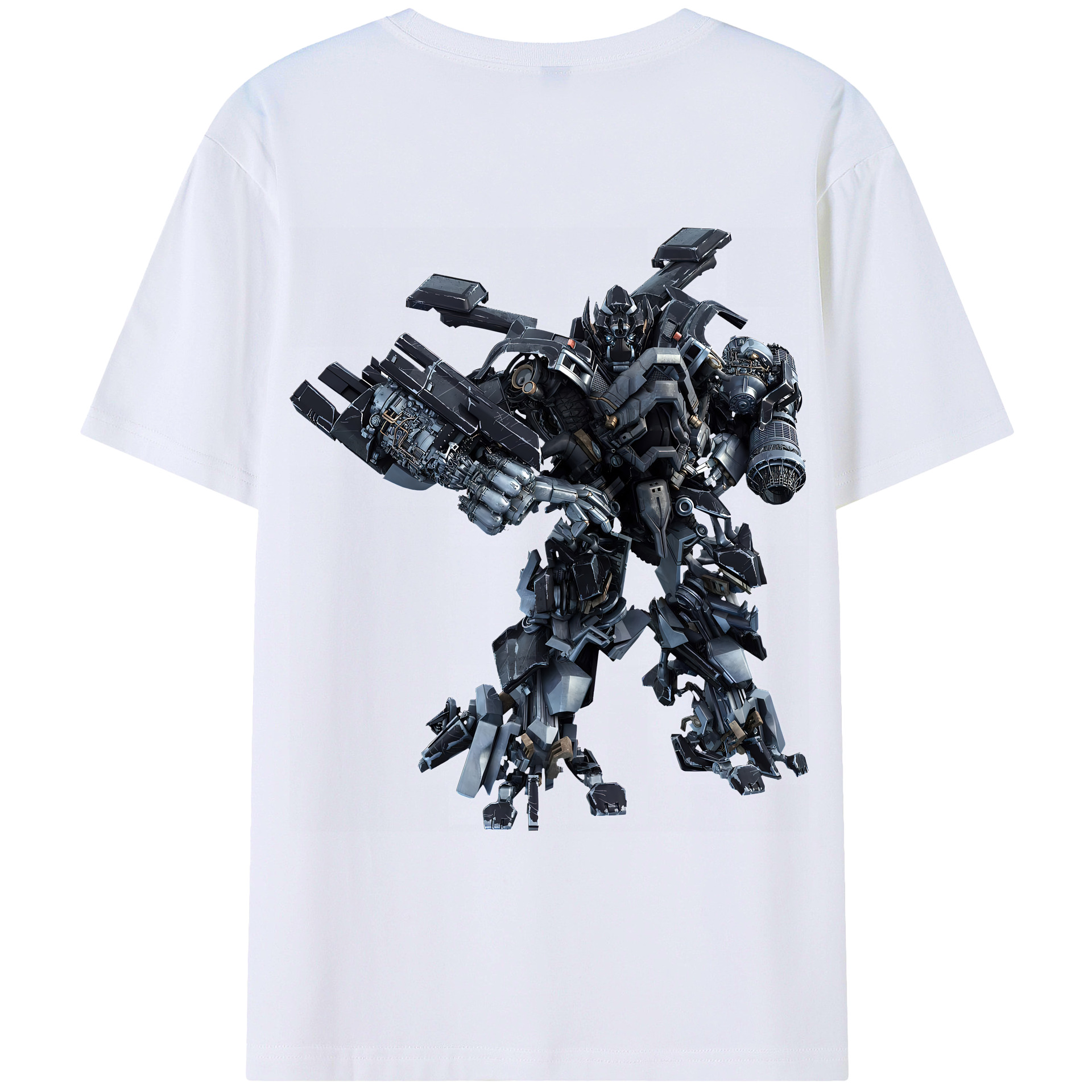 （画像用） Transformers トランスフォーマー 綿100％ メンズ半袖Tシャツ（バックプリント） 通気性