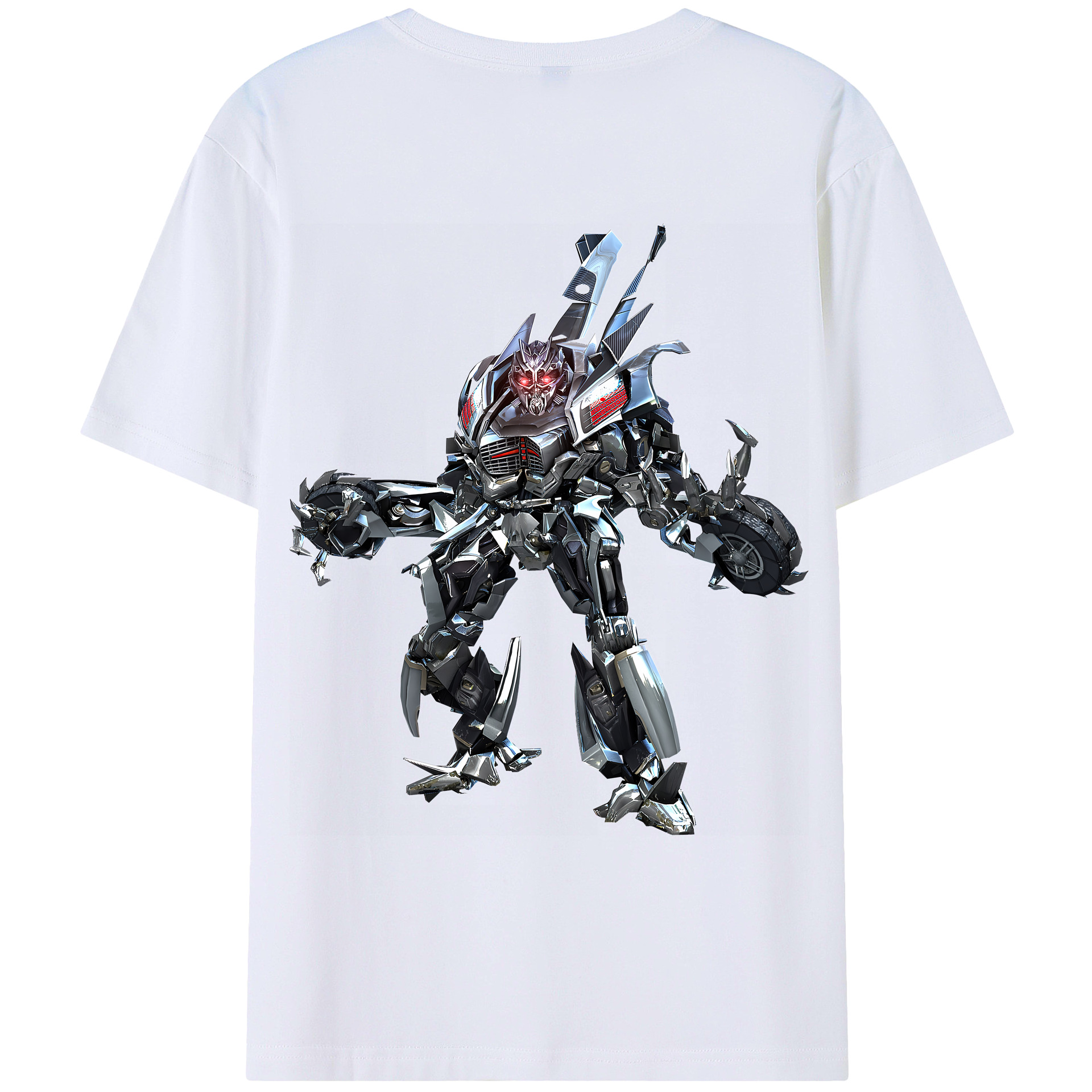 （画像用） Transformers トランスフォーマー 綿100％ メンズ半袖Tシャツ（バックプリント） 通気性