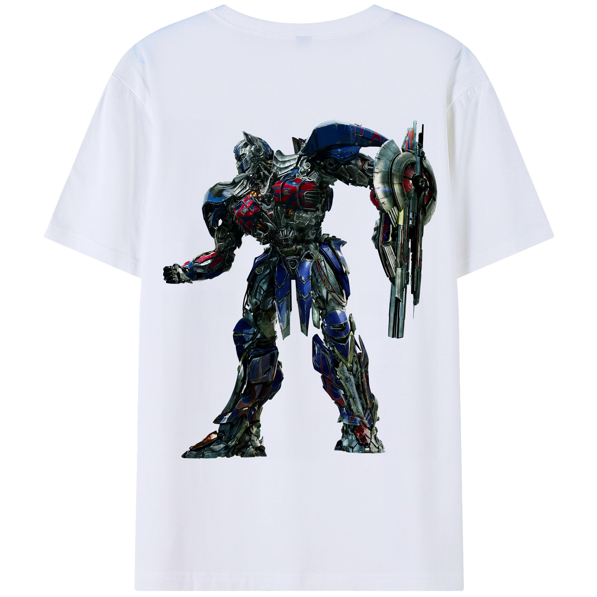 （画像用） Transformers トランスフォーマー 綿100％ メンズ半袖Tシャツ（バックプリント） 通気性