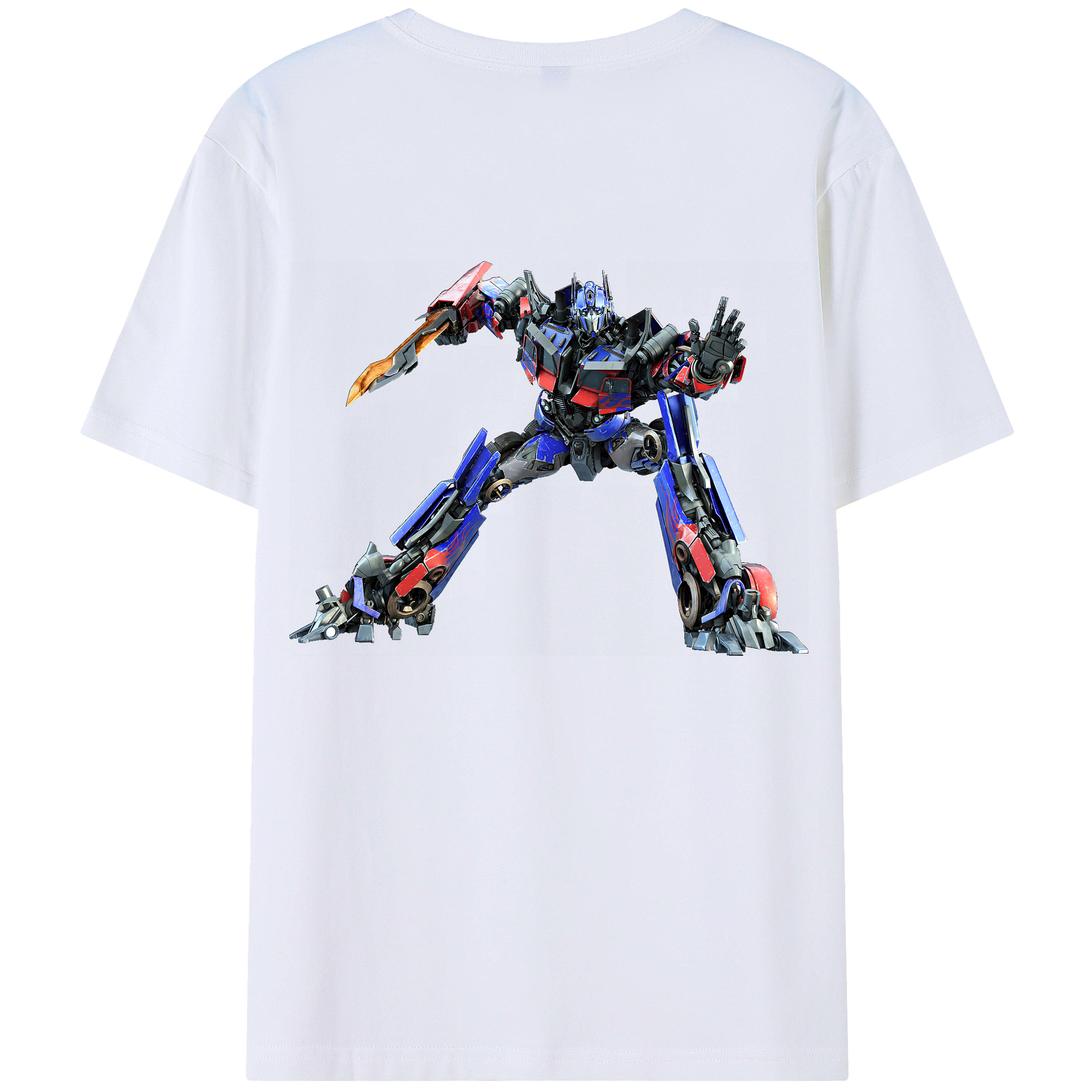 （画像用） Transformers トランスフォーマー 綿100％ メンズ半袖Tシャツ（バックプリント） 通気性