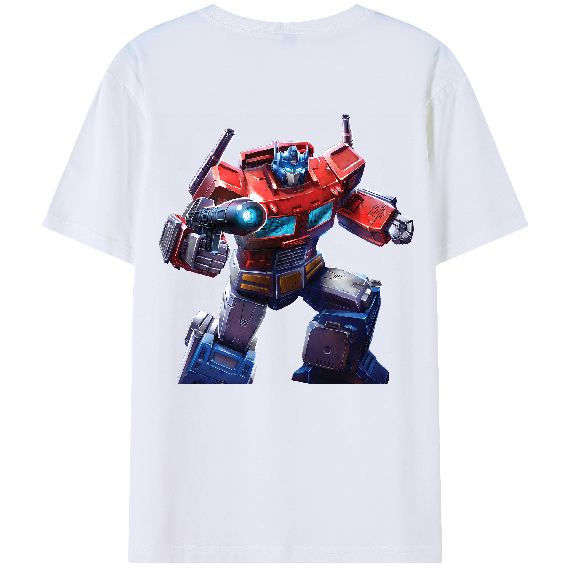 （画像用） Transformers トランスフォーマー 綿100％ メンズ半袖Tシャツ（バックプリント） 通気性