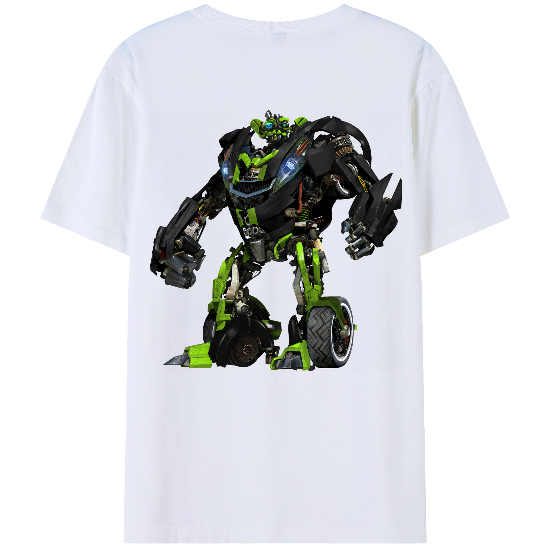 （画像用） Transformers トランスフォーマー 綿100％ メンズ半袖Tシャツ（バックプリント） 通気性