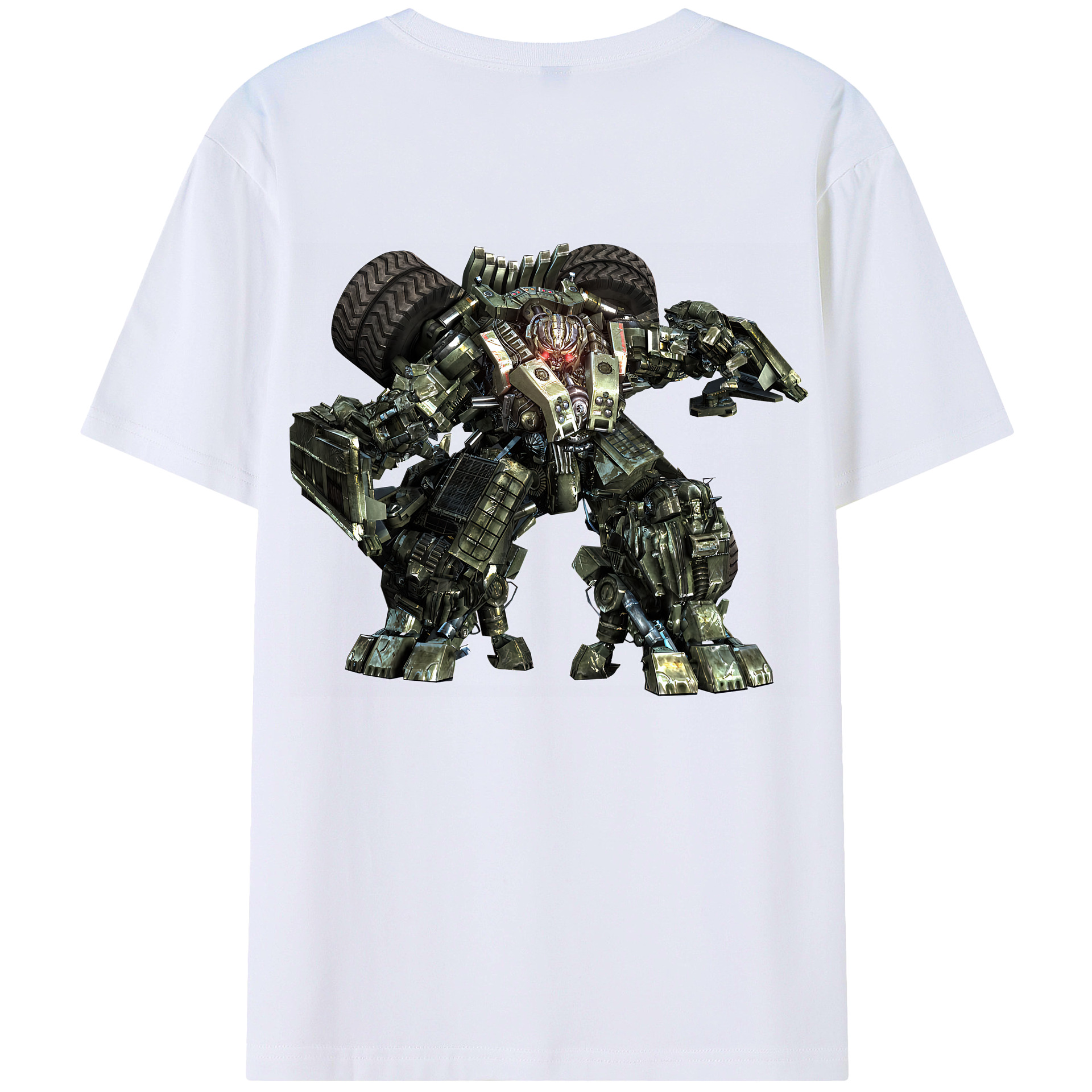 （画像用） Transformers トランスフォーマー 綿100％ メンズ半袖Tシャツ（バックプリント） 通気性