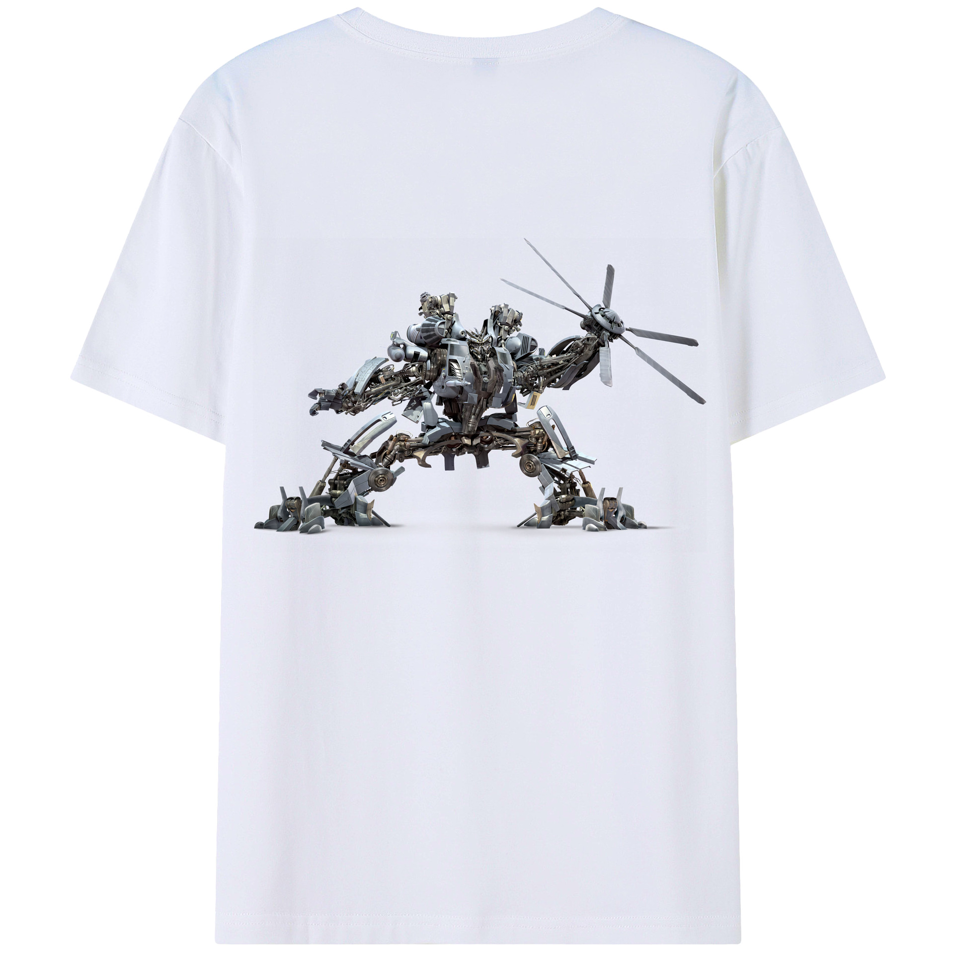 （画像用） Transformers トランスフォーマー 綿100％ メンズ半袖Tシャツ（バックプリント） 通気性