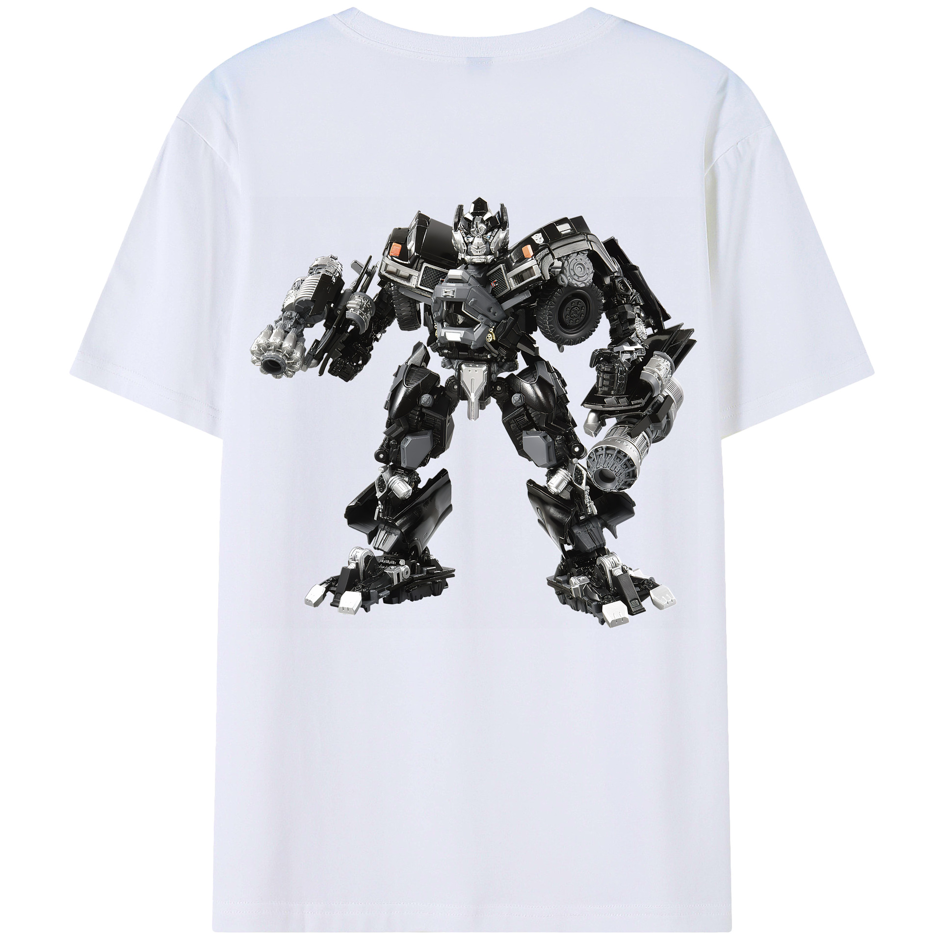 （画像用） Transformers トランスフォーマー 綿100％ メンズ半袖Tシャツ（バックプリント） 通気性