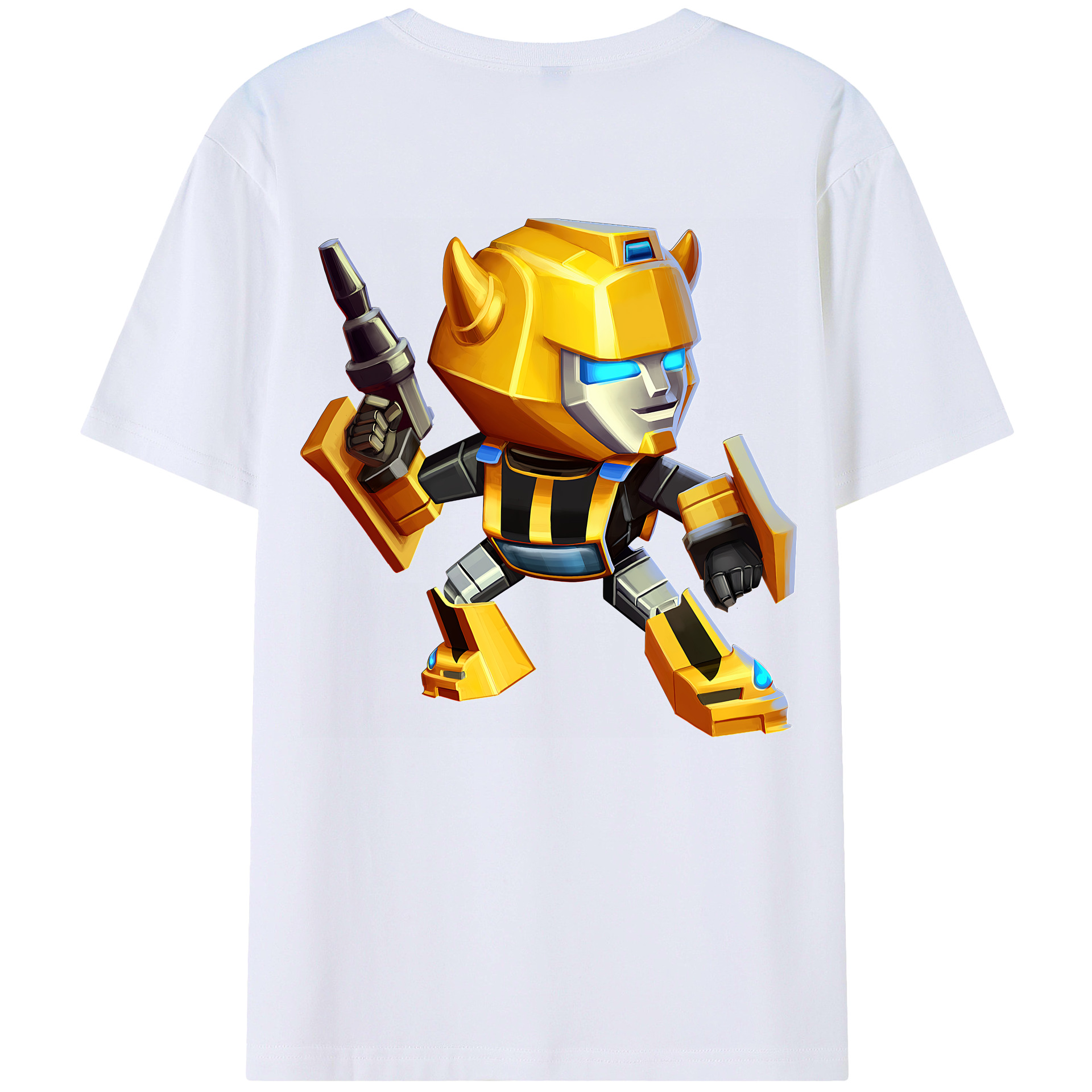 （画像用） Transformers トランスフォーマー 綿100％ メンズ半袖Tシャツ（バックプリント） 通気性