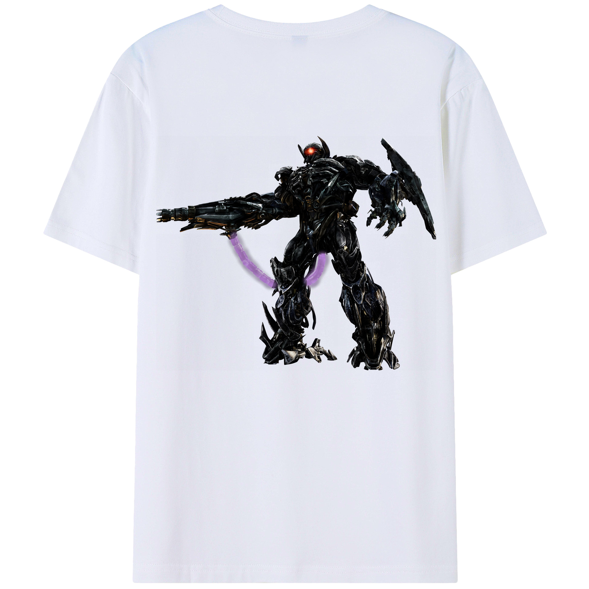 （画像用） Transformers トランスフォーマー 綿100％ メンズ半袖Tシャツ（バックプリント） 通気性