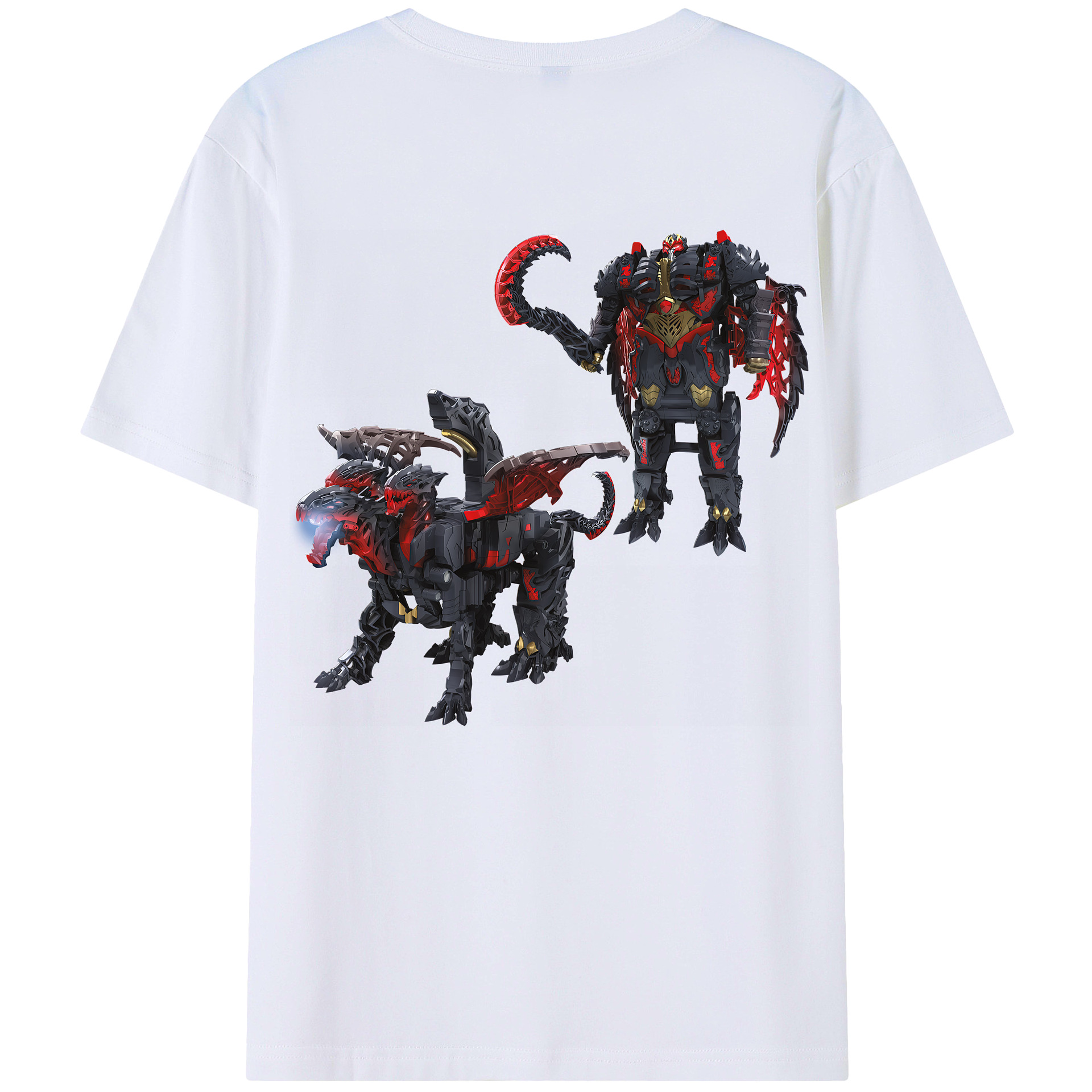 （画像用） Transformers トランスフォーマー 綿100％ メンズ半袖Tシャツ（バックプリント） 通気性