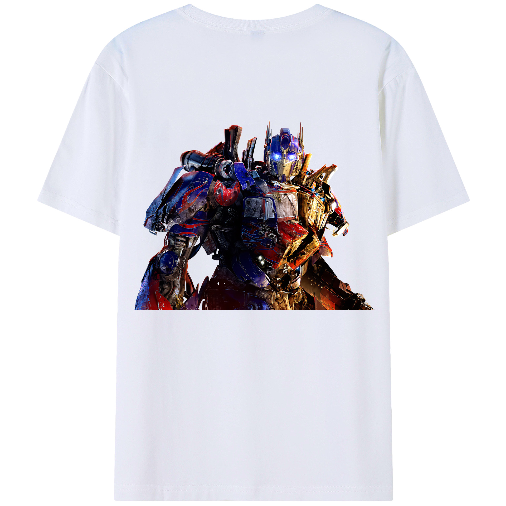 （画像用） Transformers トランスフォーマー 綿100％ メンズ半袖Tシャツ（バックプリント） 通気性