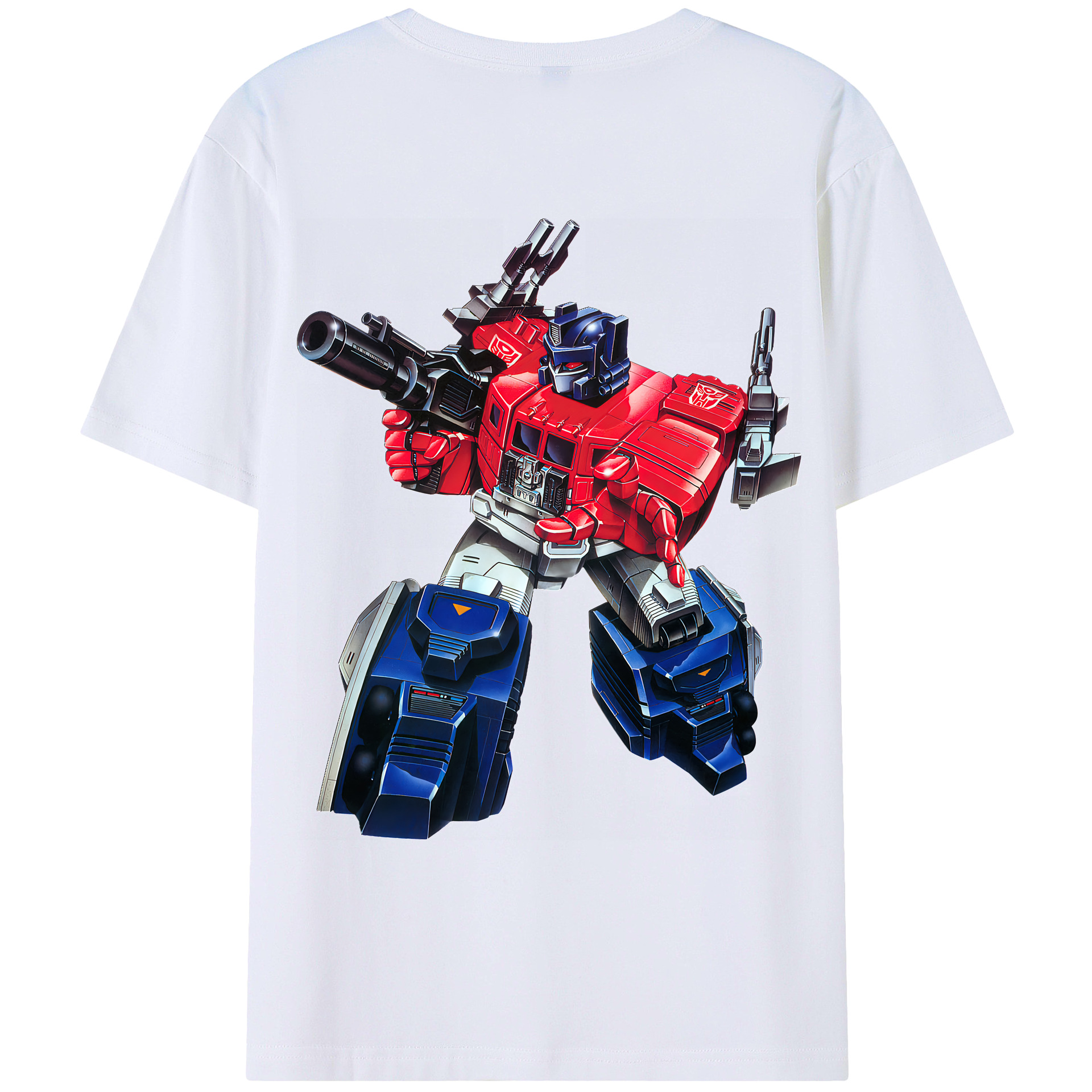 （画像用） Transformers トランスフォーマー 綿100％ メンズ半袖Tシャツ（バックプリント） 通気性