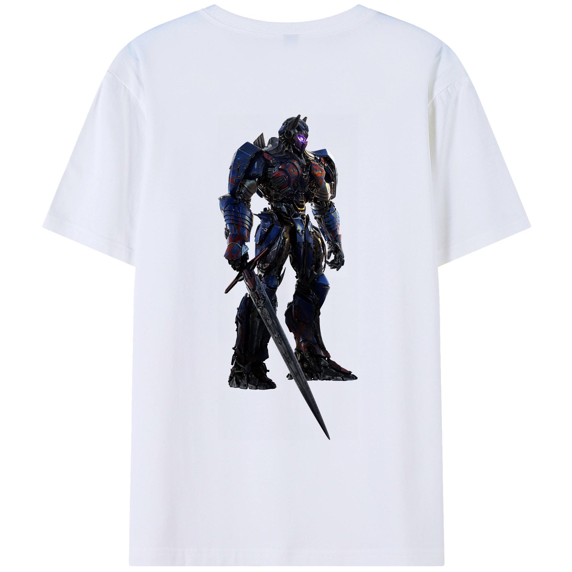 （画像用） Transformers トランスフォーマー 綿100％ メンズ半袖Tシャツ（バックプリント） 通気性