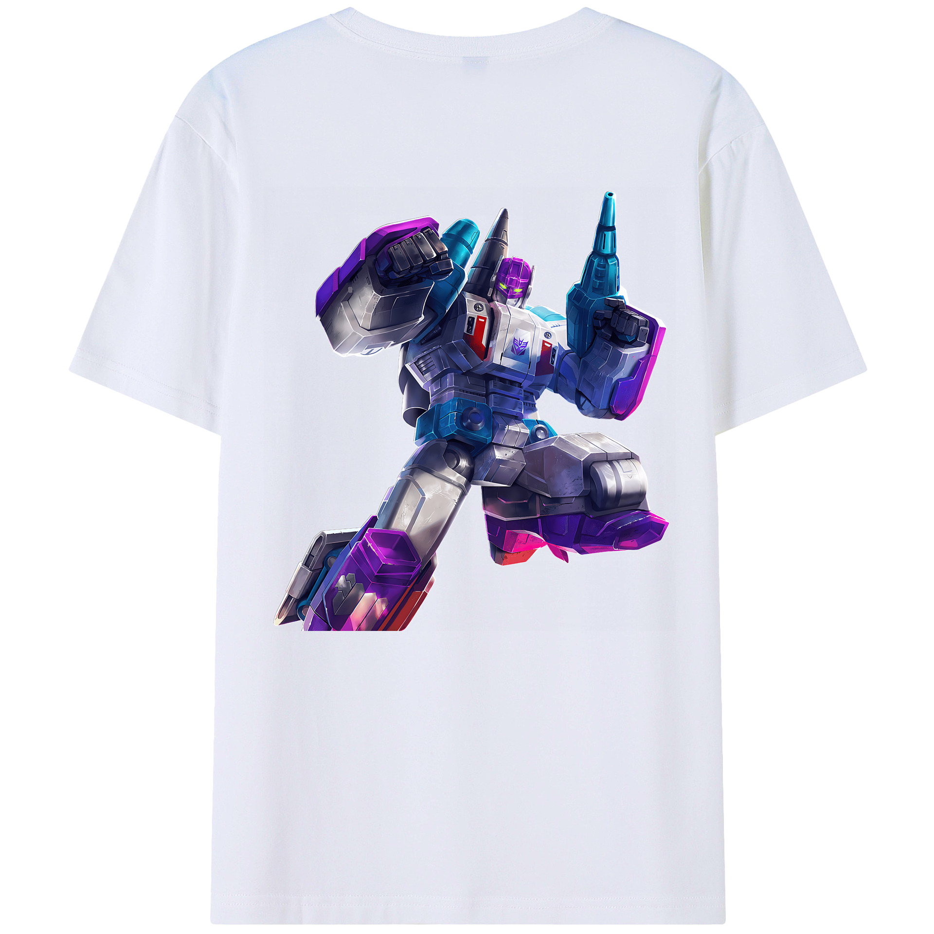 （画像用） Transformers トランスフォーマー 綿100％ メンズ半袖Tシャツ（バックプリント） 通気性
