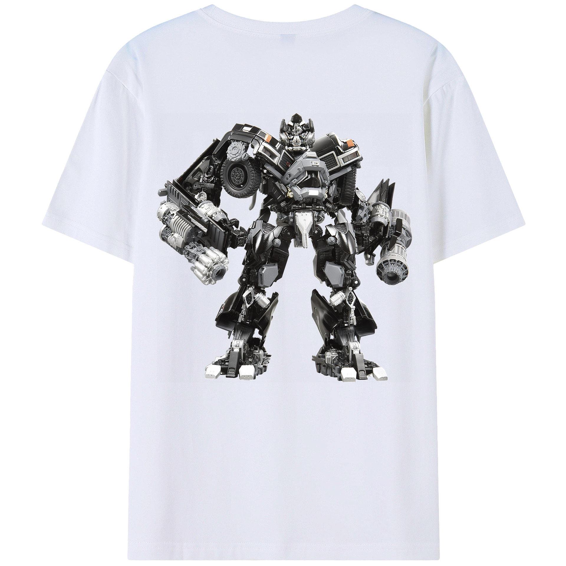 （画像用） Transformers トランスフォーマー 綿100％ メンズ半袖Tシャツ（バックプリント） 通気性