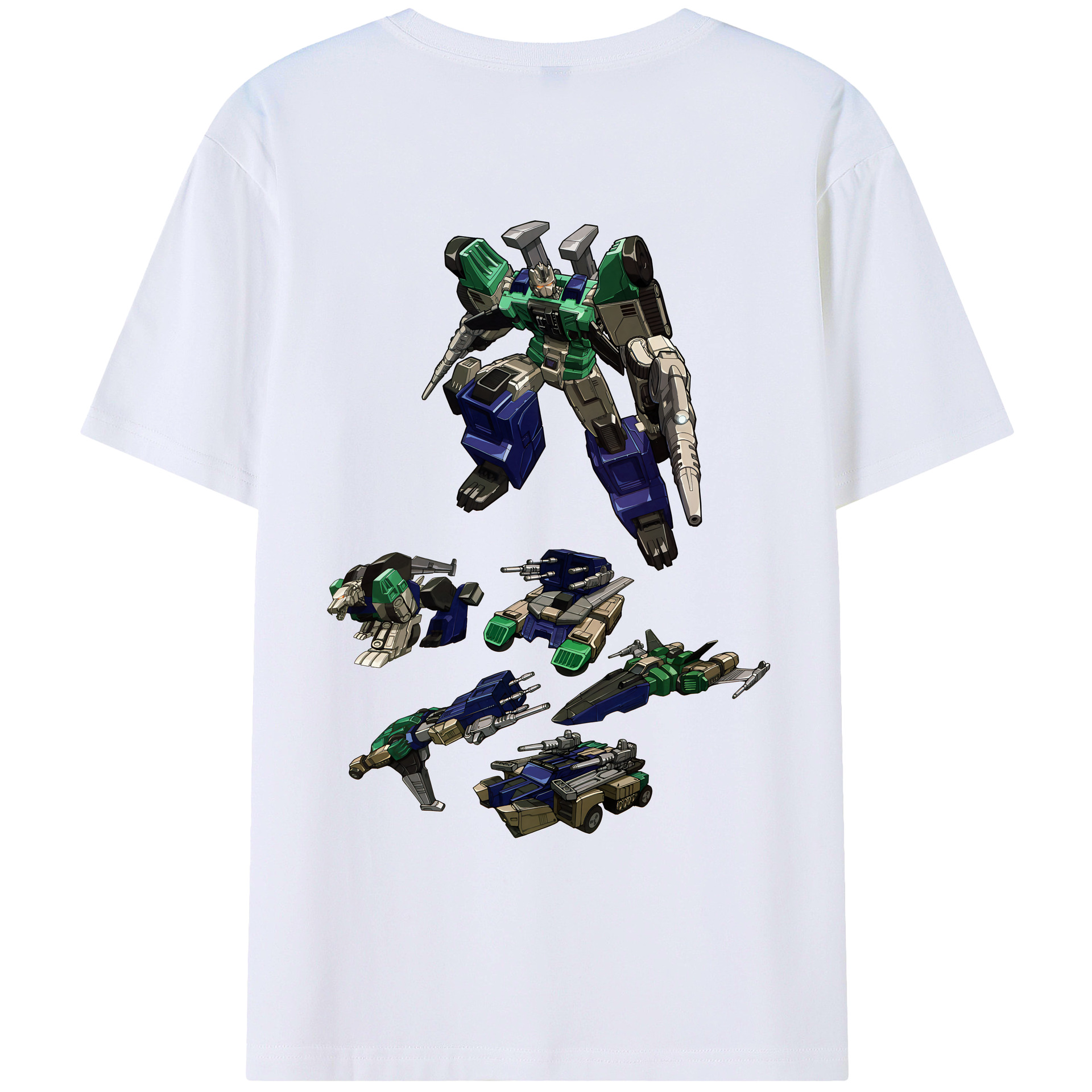 （画像用） Transformers トランスフォーマー 綿100％ メンズ半袖Tシャツ（バックプリント） 通気性