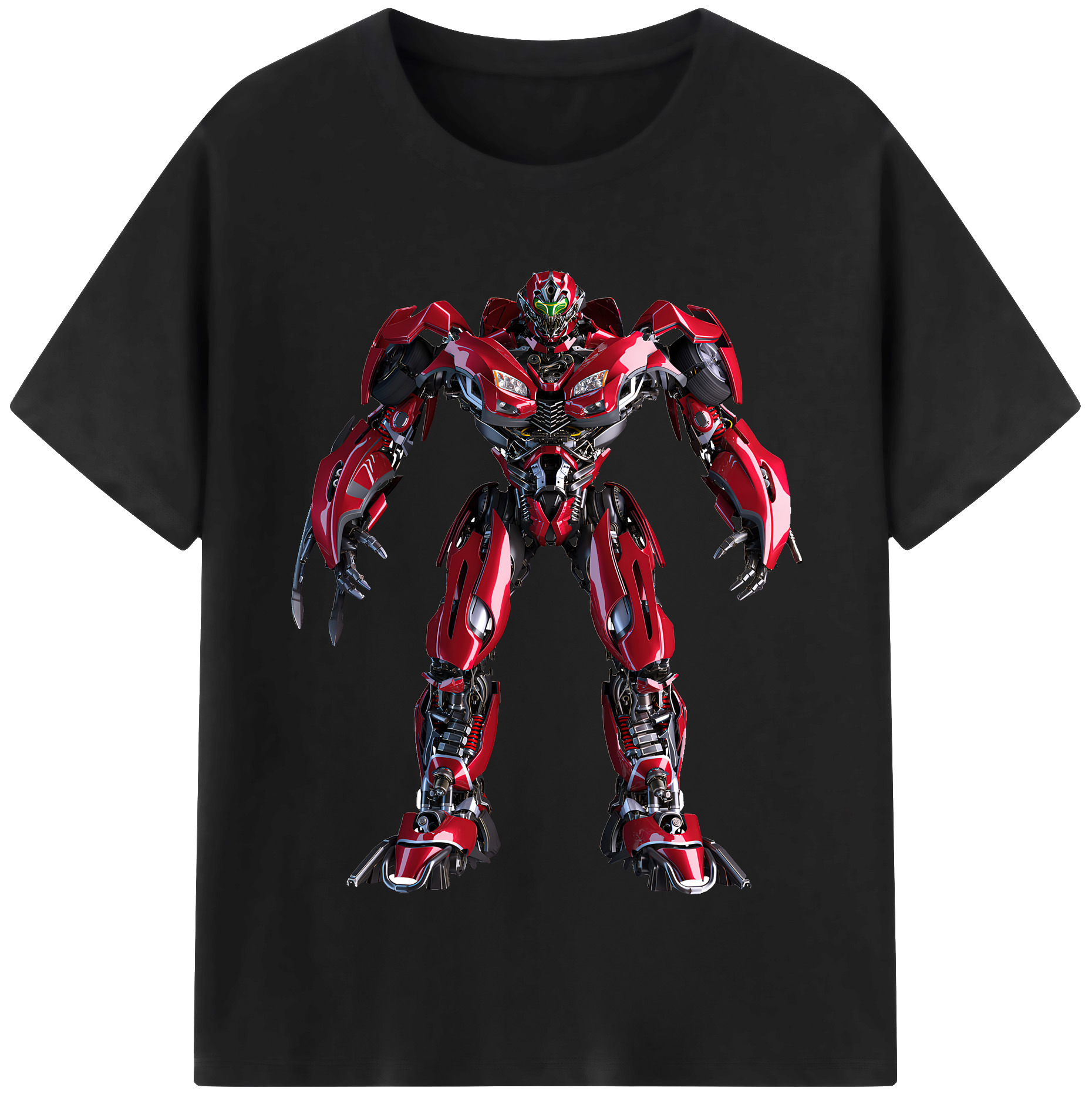（画像用） Transformers トランスフォーマー レディースカジュアルプリントTシャツ（綿100％）
