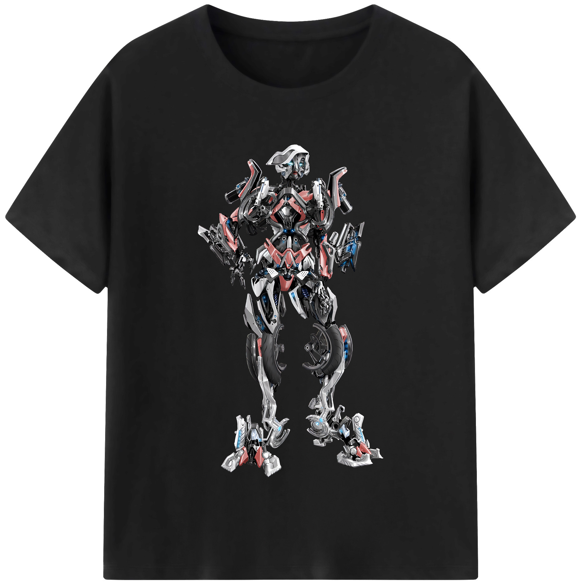 （画像用） Transformers トランスフォーマー レディースカジュアルプリントTシャツ（綿100％）