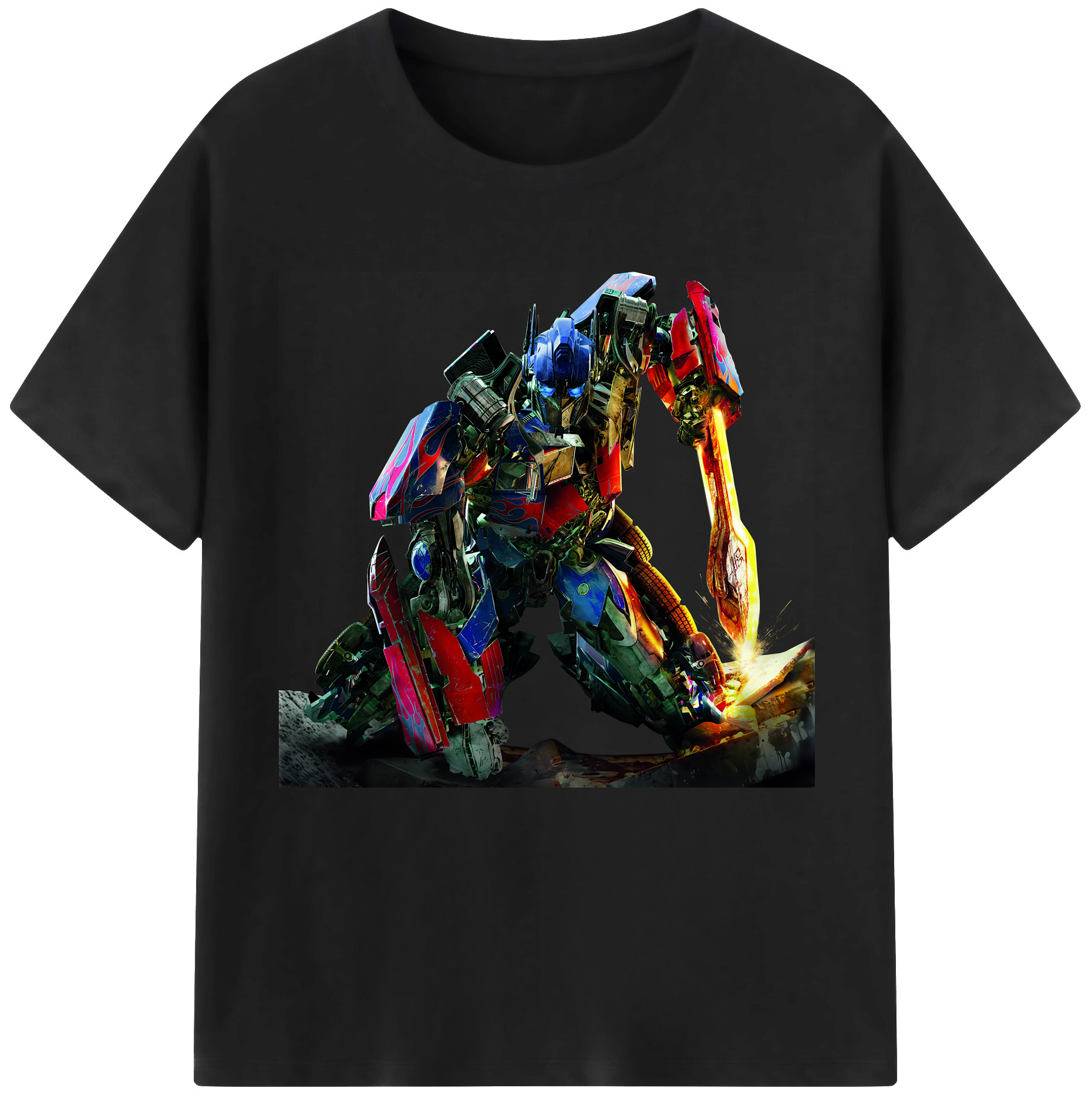 （画像用） Transformers トランスフォーマー レディースカジュアルプリントTシャツ（綿100％）
