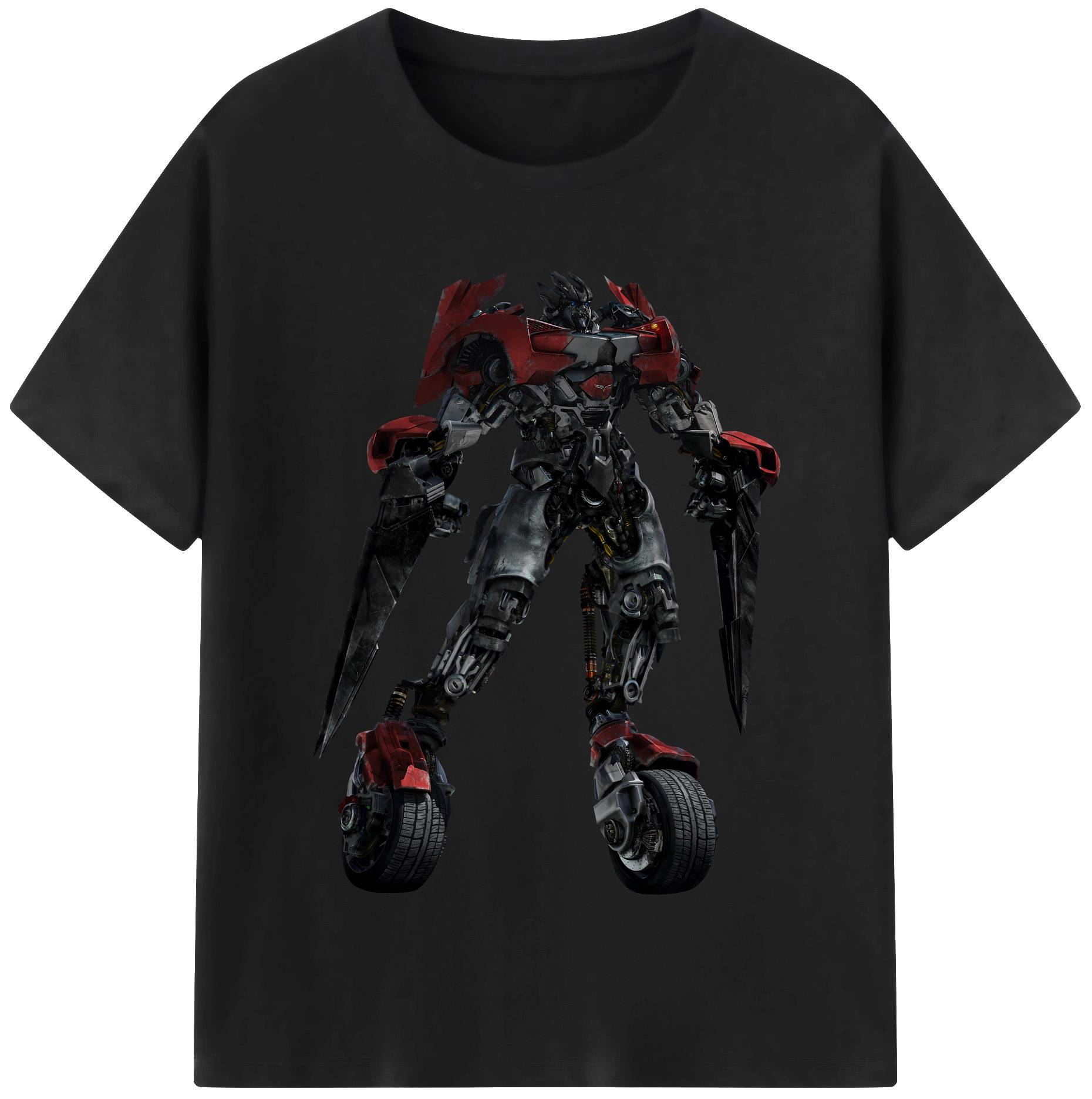 （画像用） Transformers トランスフォーマー レディースカジュアルプリントTシャツ（綿100％）