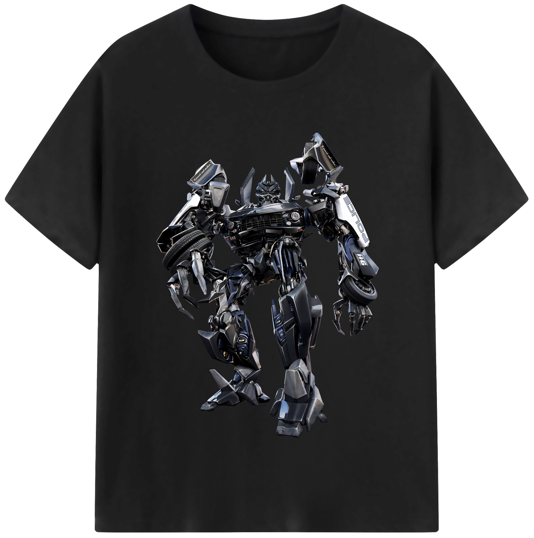 （画像用） Transformers トランスフォーマー レディースカジュアルプリントTシャツ（綿100％）