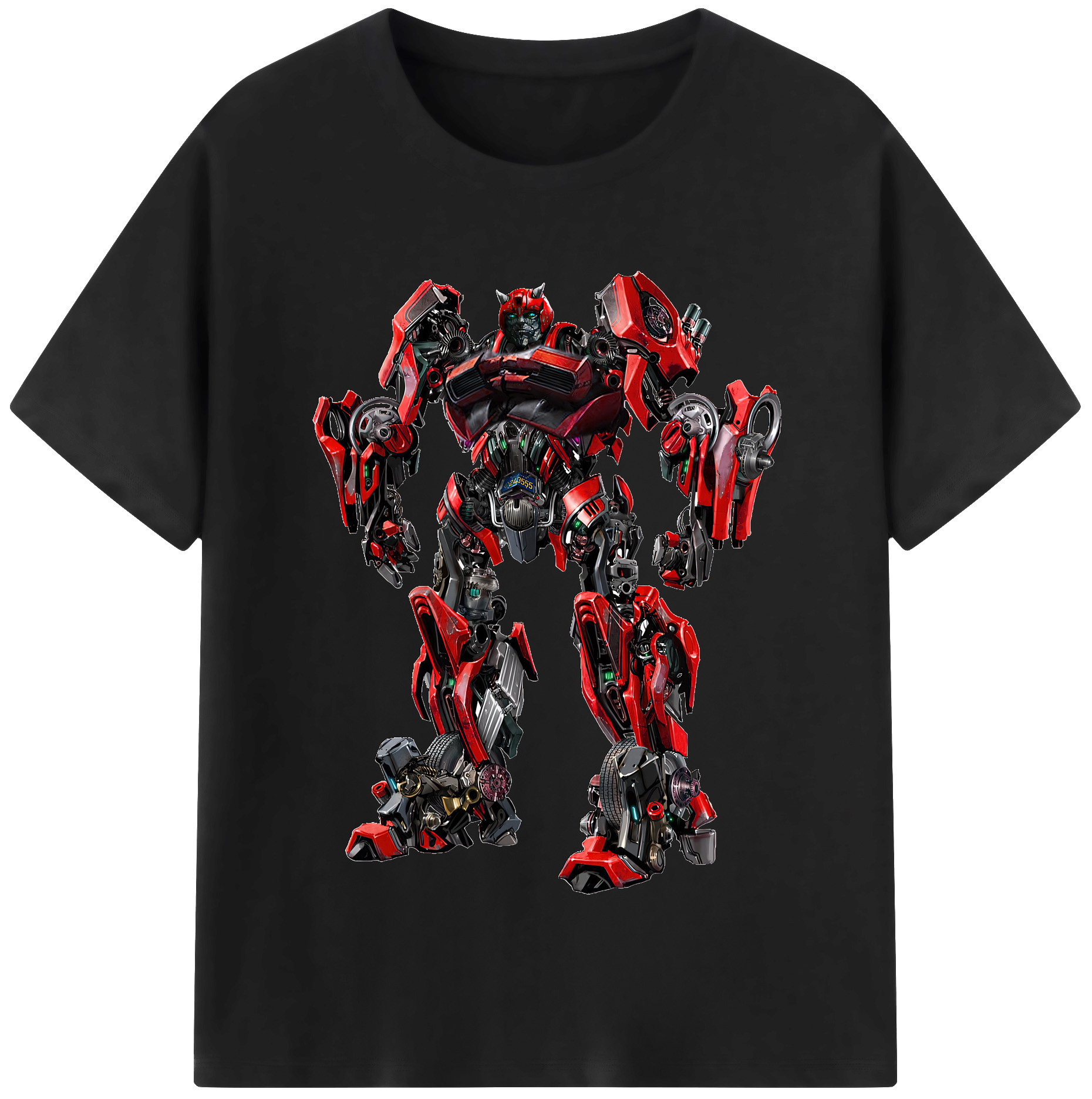 （画像用） Transformers トランスフォーマー レディースカジュアルプリントTシャツ（綿100％）