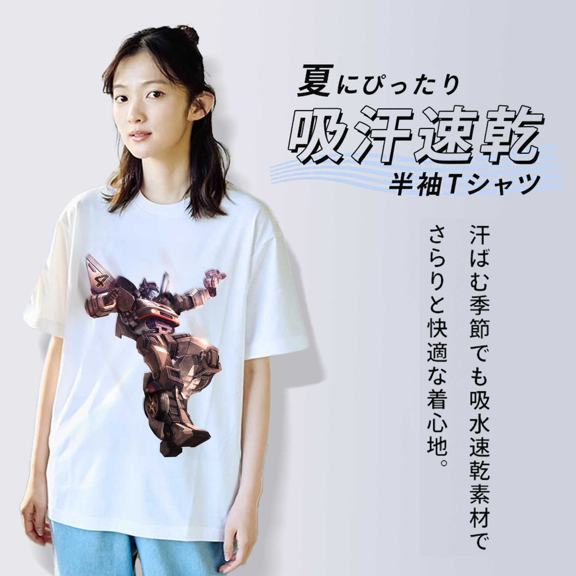 Transformers トランスフォーマー レディースカジュアルプリントTシャツ（綿100％）
