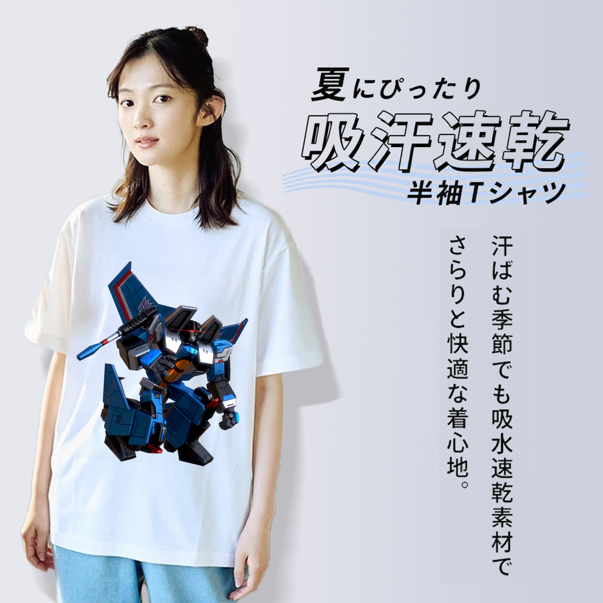Transformers トランスフォーマー レディースカジュアルプリントTシャツ（綿100％）