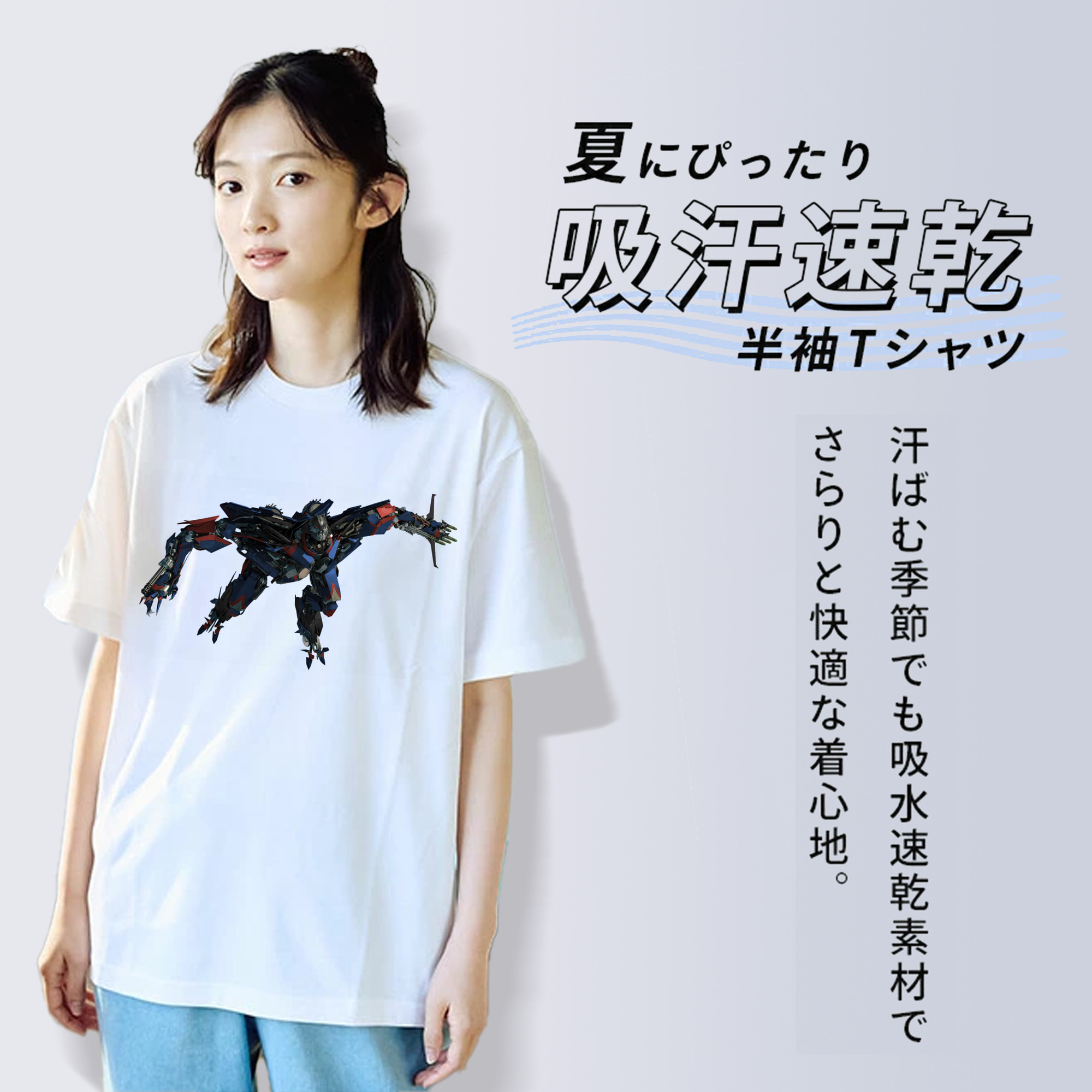 Transformers トランスフォーマー レディースカジュアルプリントTシャツ（綿100％）