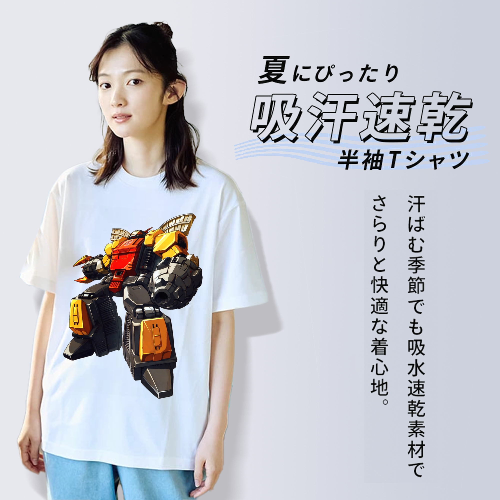 Transformers トランスフォーマー レディースカジュアルプリントTシャツ（綿100％）