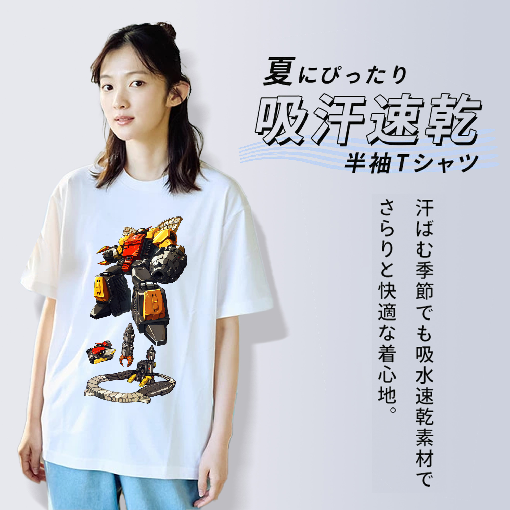 Transformers トランスフォーマー レディースカジュアルプリントTシャツ（綿100％）