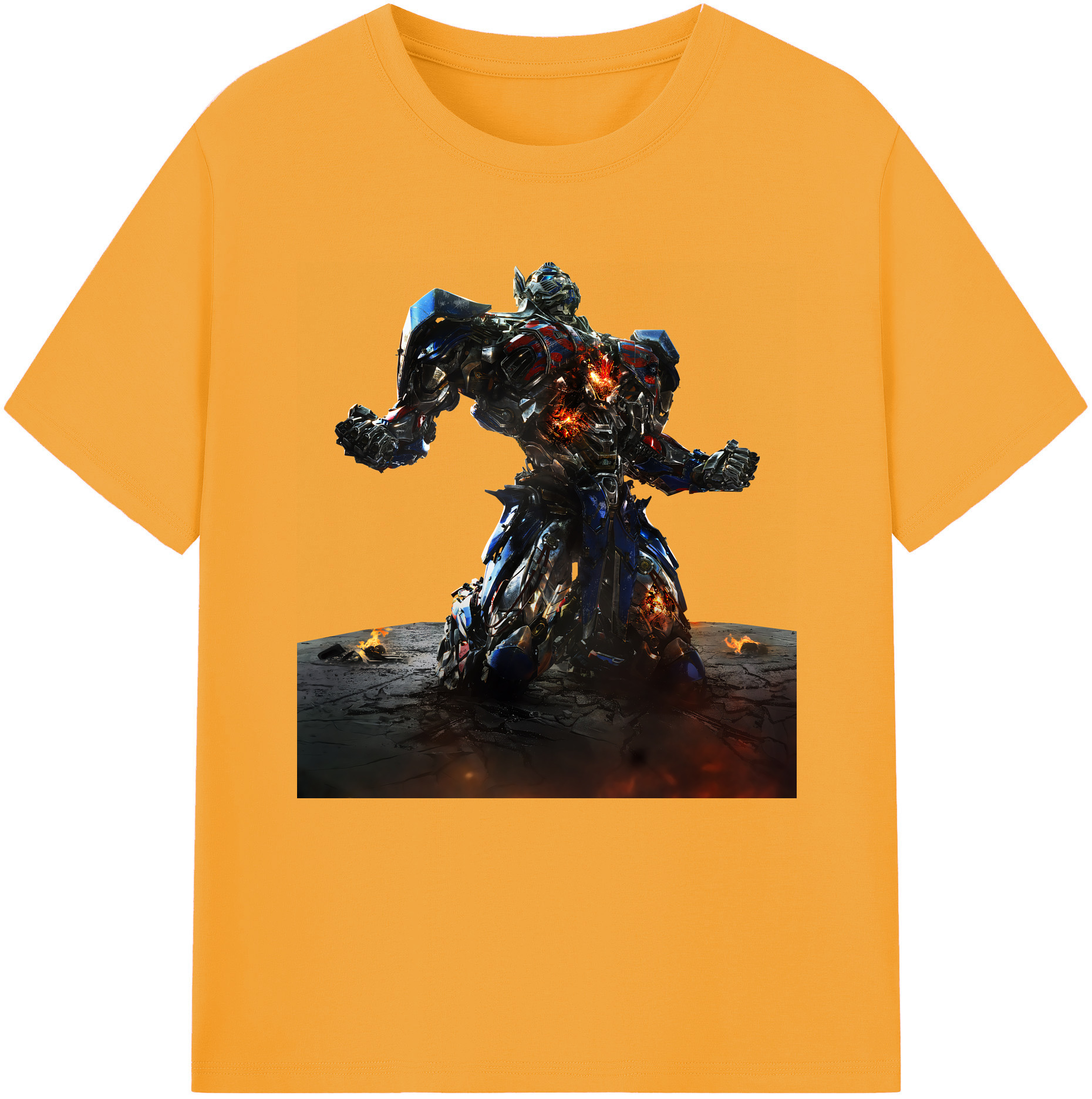 （画像用） Transformers トランスフォーマー レディースカジュアルプリントTシャツ（綿100％）