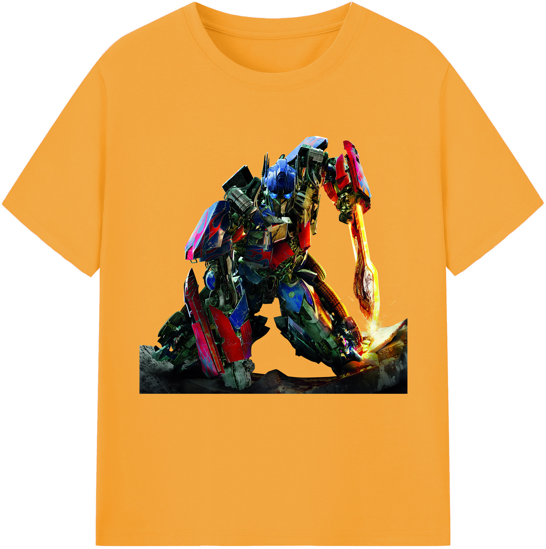 （画像用） Transformers トランスフォーマー レディースカジュアルプリントTシャツ（綿100％）