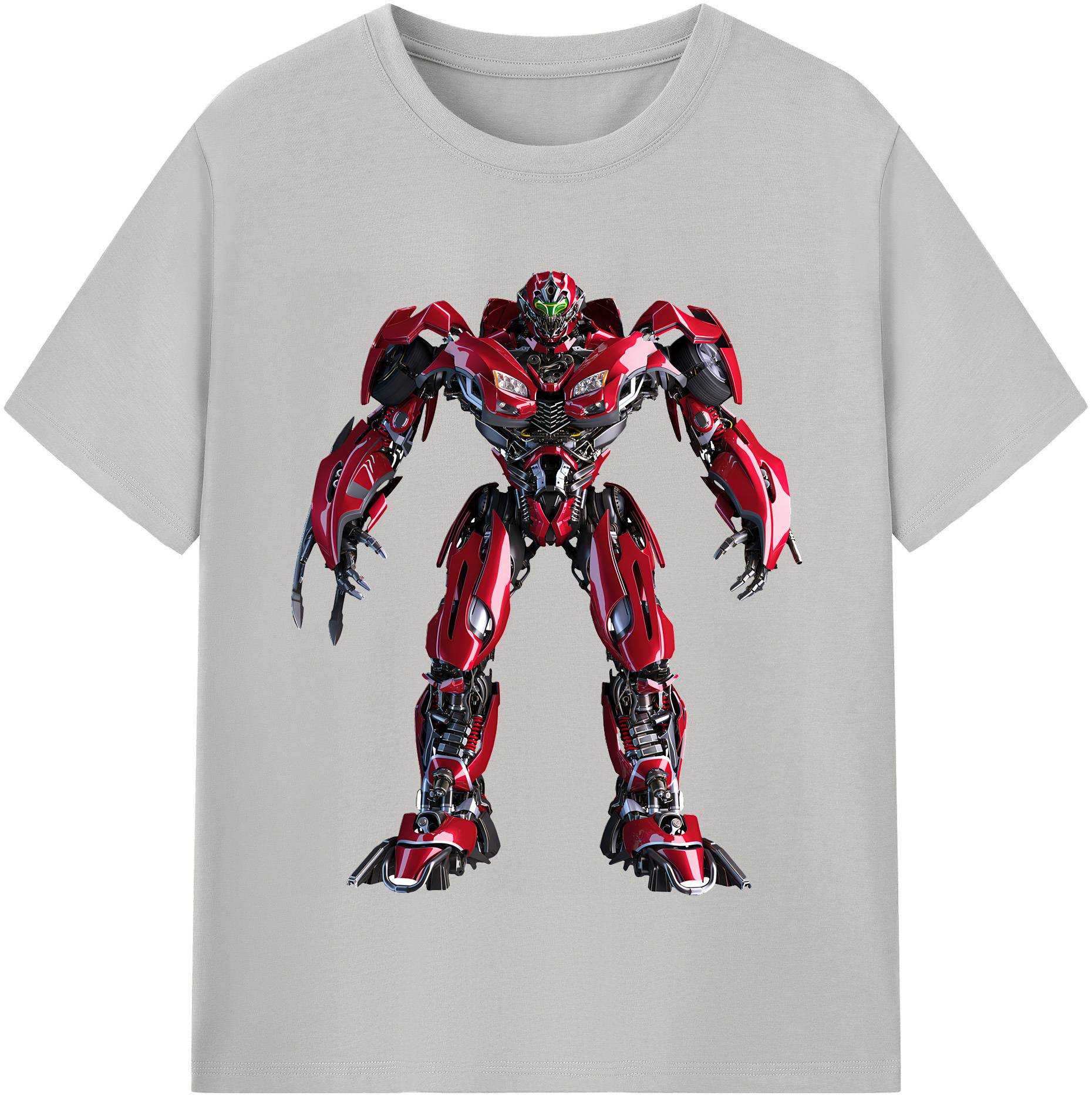 （画像用） Transformers トランスフォーマー レディースカジュアルプリントTシャツ（綿100％）