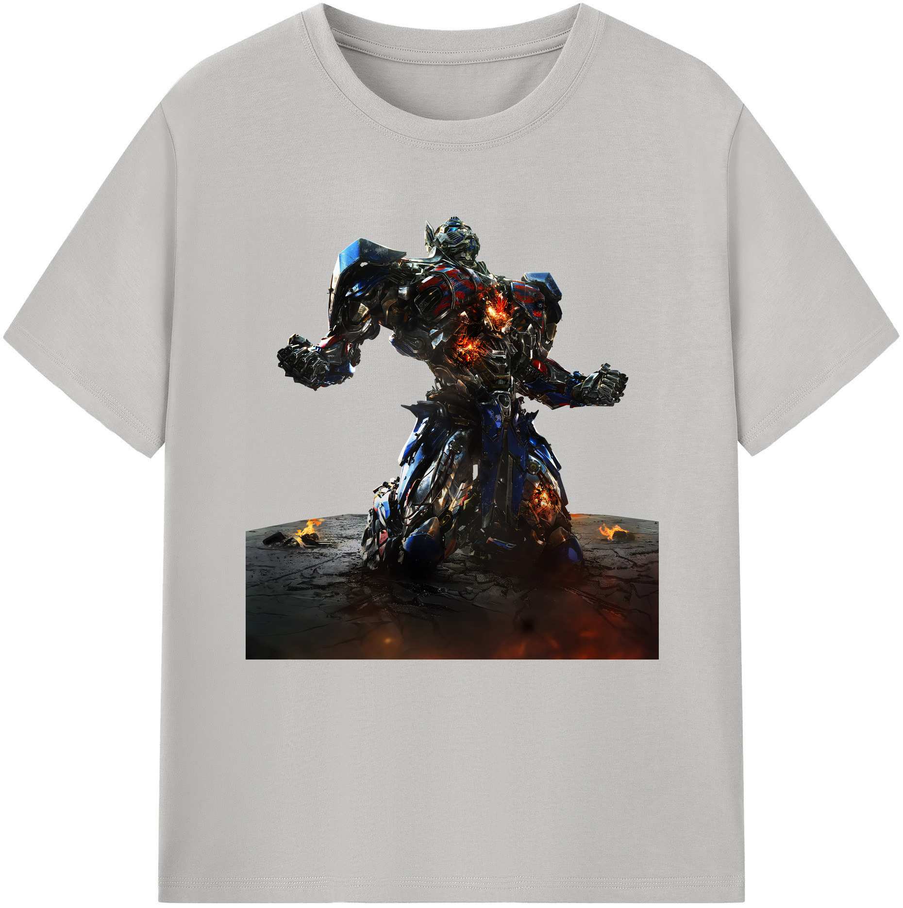 （画像用） Transformers トランスフォーマー レディースカジュアルプリントTシャツ（綿100％）