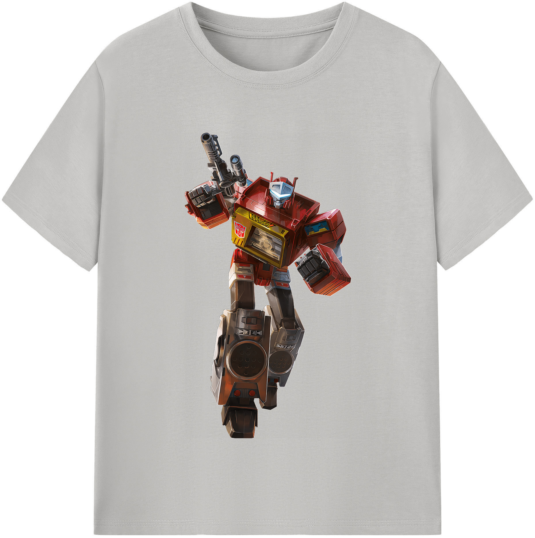 （画像用） Transformers トランスフォーマー レディースカジュアルプリントTシャツ（綿100％）