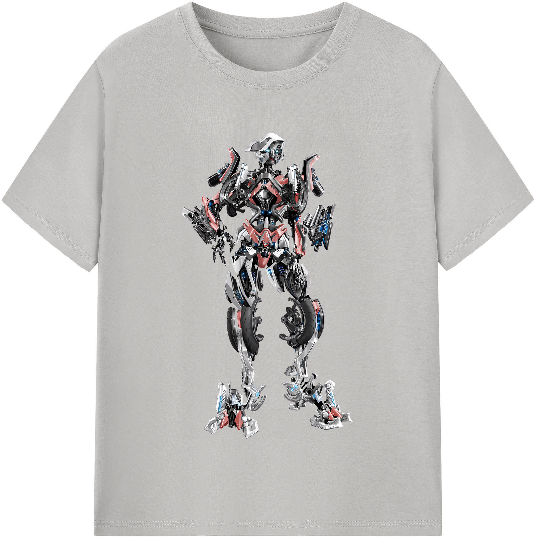 （画像用） Transformers トランスフォーマー レディースカジュアルプリントTシャツ（綿100％）