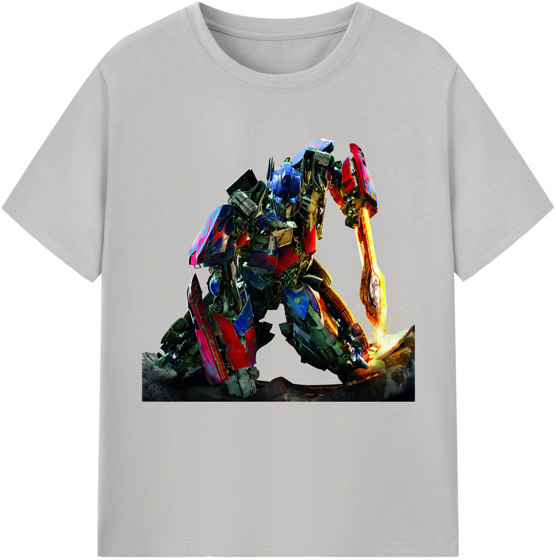（画像用） Transformers トランスフォーマー レディースカジュアルプリントTシャツ（綿100％）